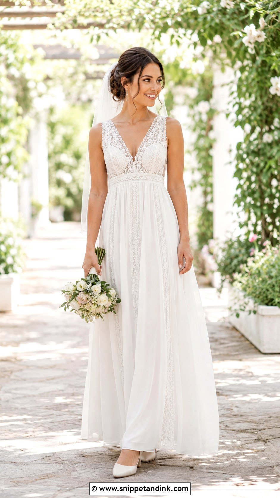 Petite Empire Waist Boheme Wedding Dress - Snippet and Ink - 20 Weeding Dress Boheme Ideas