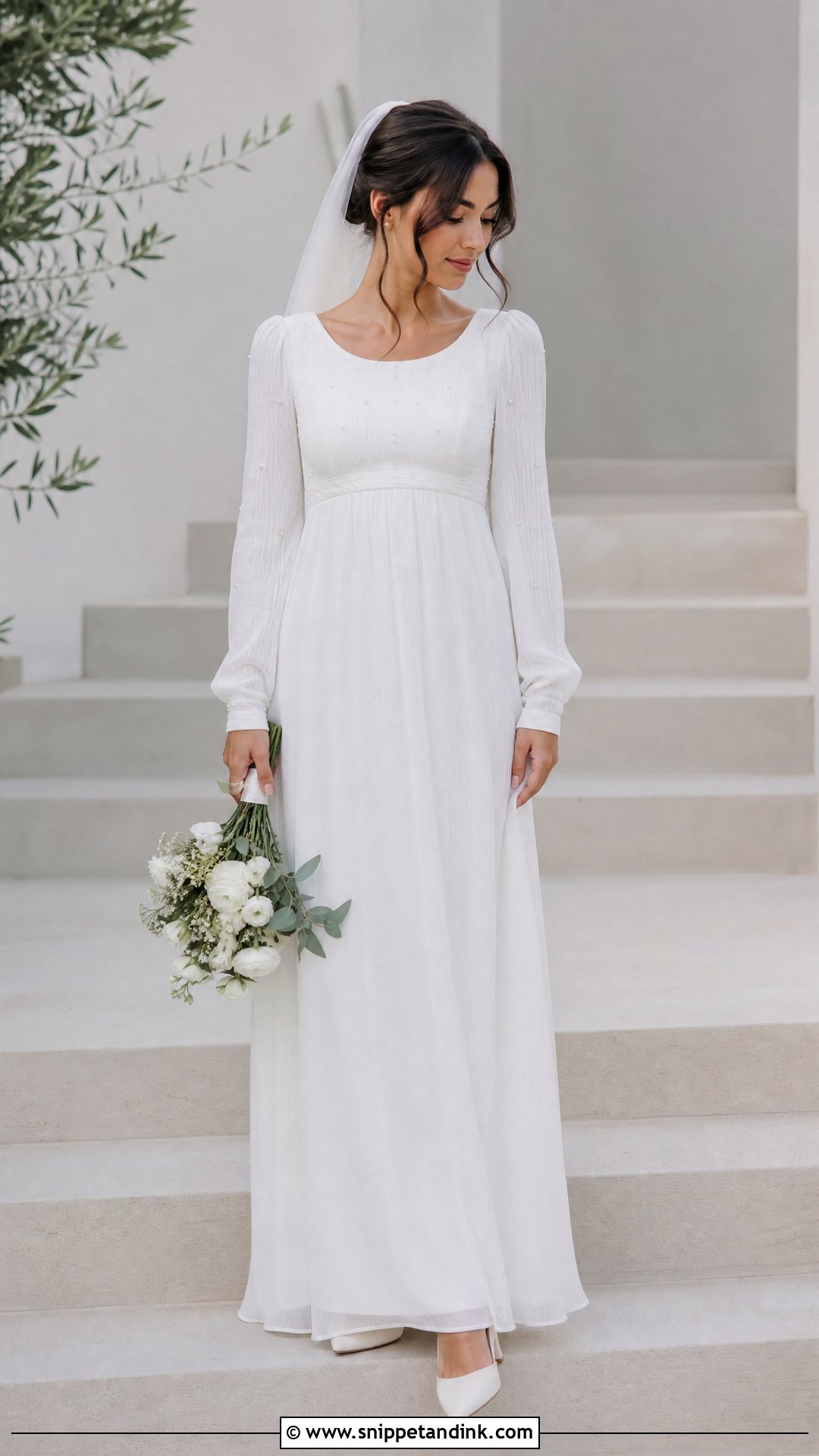 Petite Empire Waist Temple Wedding Dress - Snippet and Ink - 20 Temple Wedding Dresses