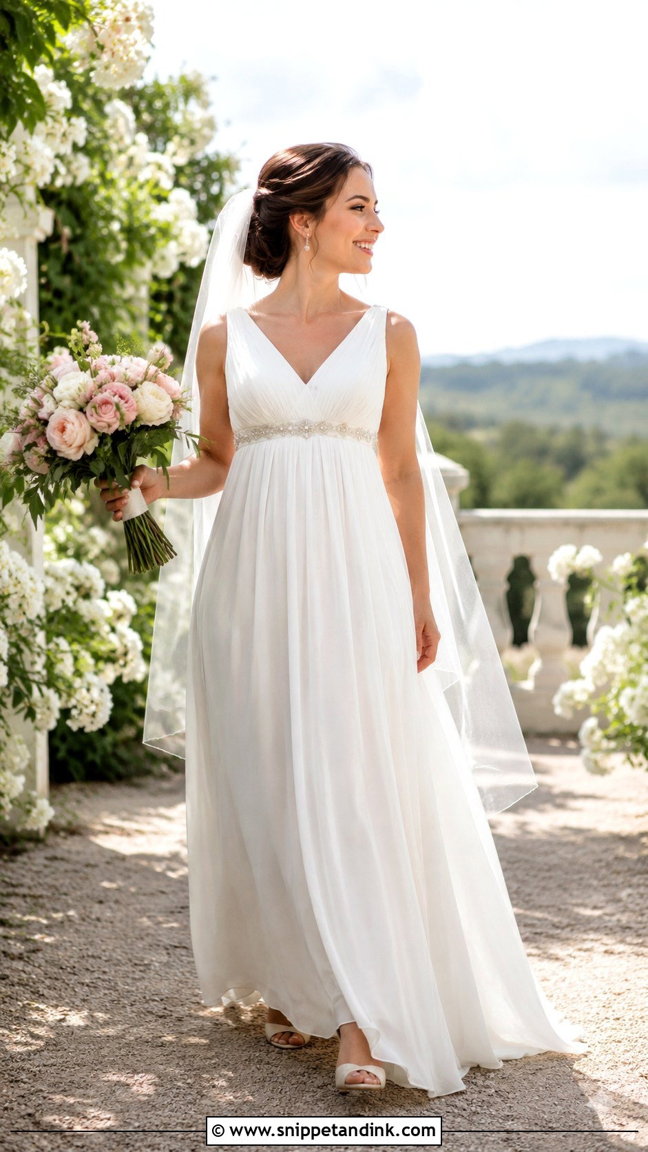 Petite Empire Waist Wedding Dress - Snippet and Ink - 30 Wedding Dress for Short Women Ideas