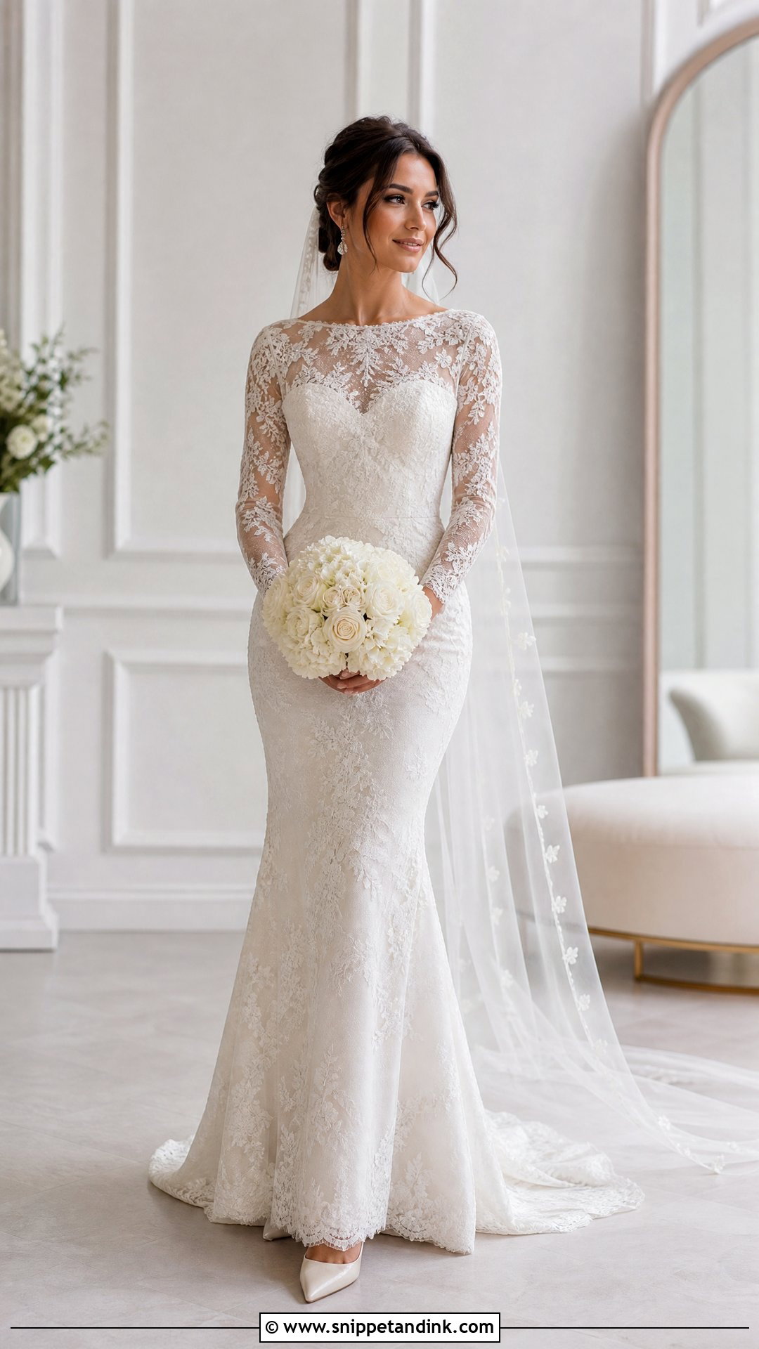 Petite Fitted Lace Wedding Dress With Sleeves - Snippet and Ink - 25 Fitted Lace Wedding Dress with Sleeves