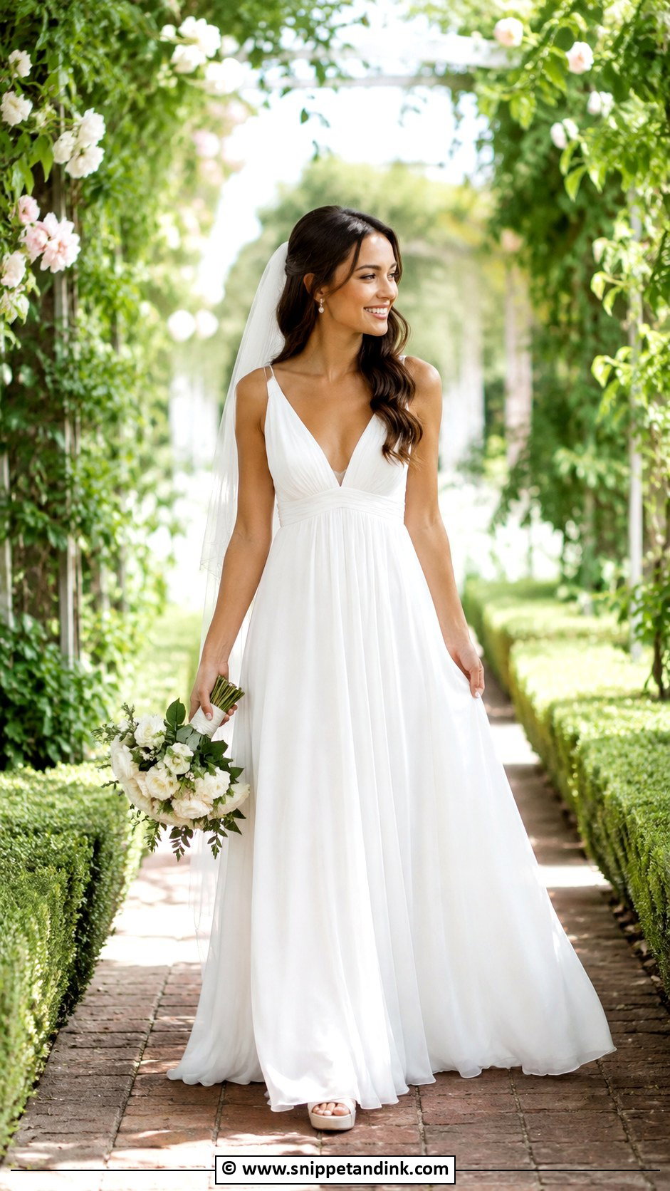 Petite Flowy Wedding Dress - Snippet and Ink - 30 Flowy Wedding Dress Ideas