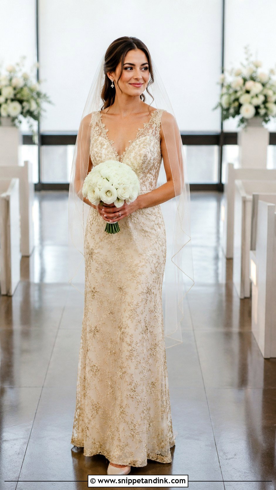 Petite Gold Lace Wedding Dress - Snippet and Ink - 20 Gold Lace Wedding Dress Ideas