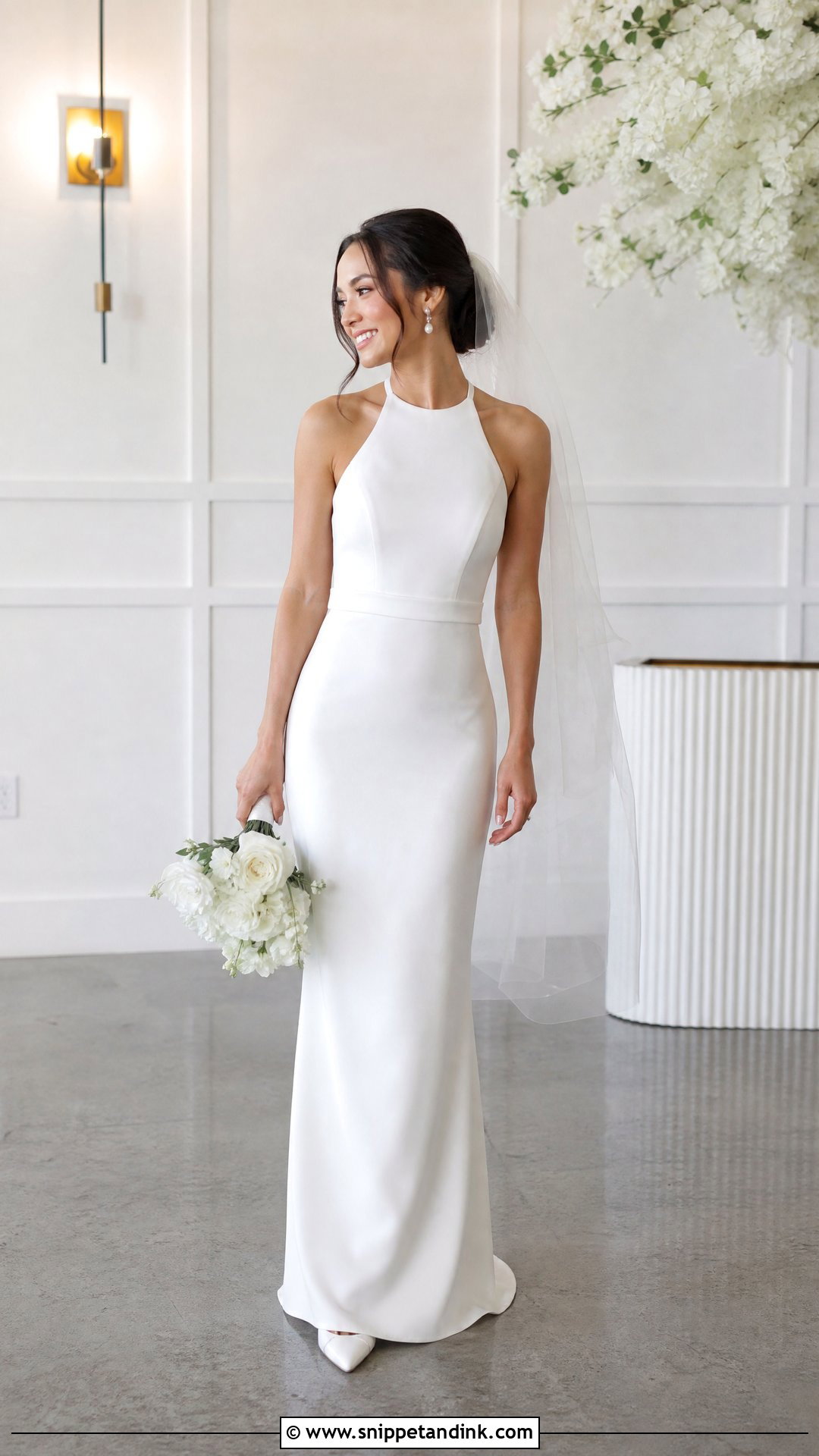 Petite Halter Wedding Gown - Snippet and Ink - 25 Halter Wedding Gown Ideas