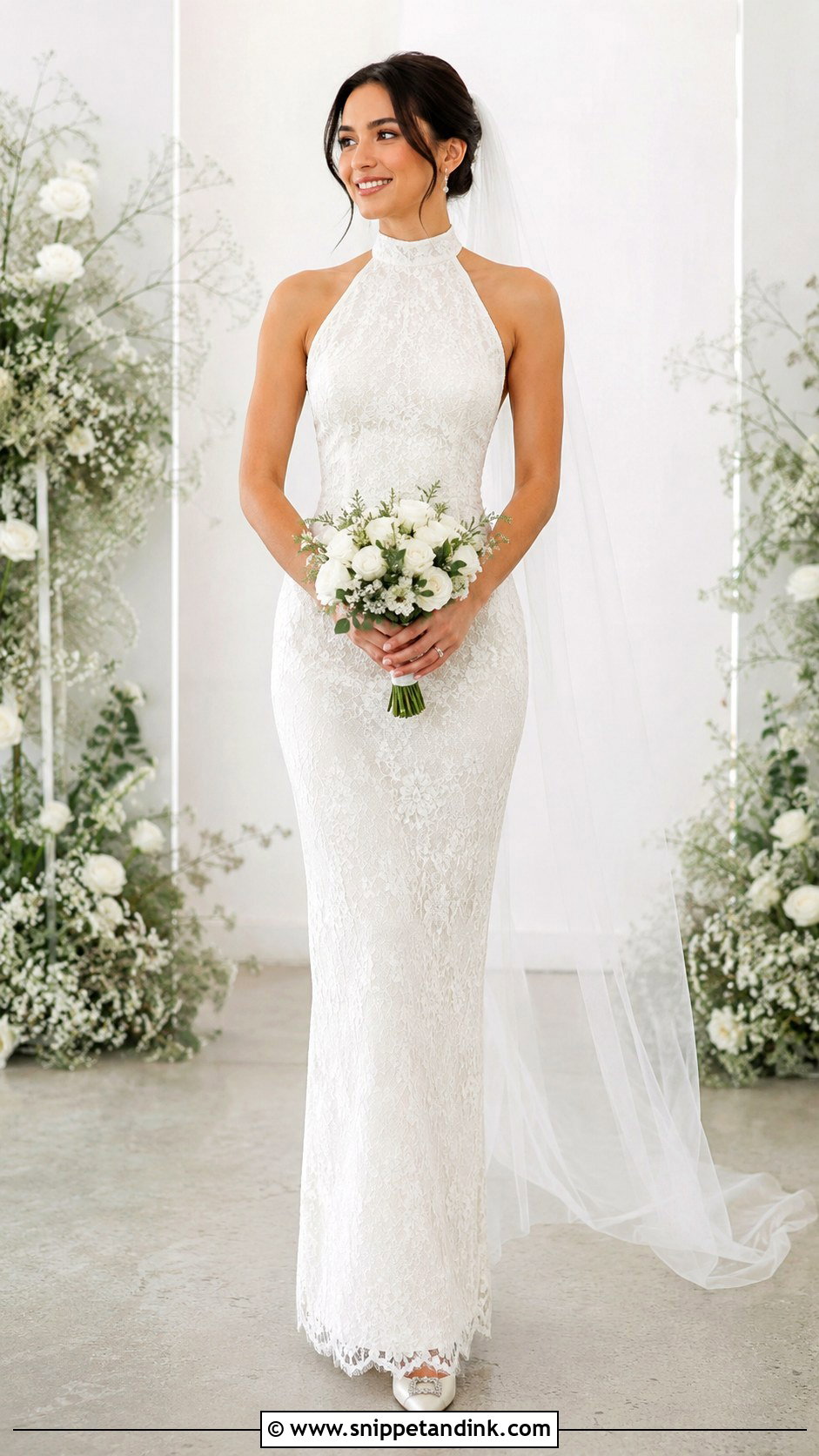 Petite Halterneck Wedding Dress - Snippet and Ink - 30 Halterneck Wedding Dress Ideas