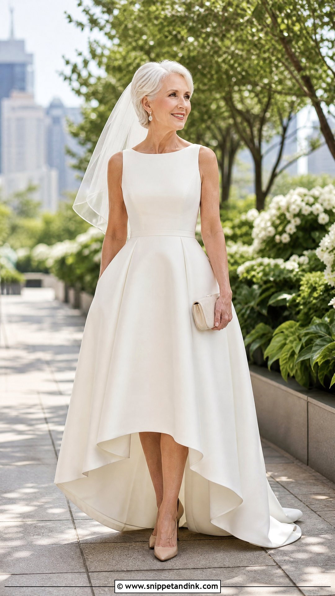 Petite High Low Wedding Dress - Snippet and Ink - 20 Older Women Wedding Dresses