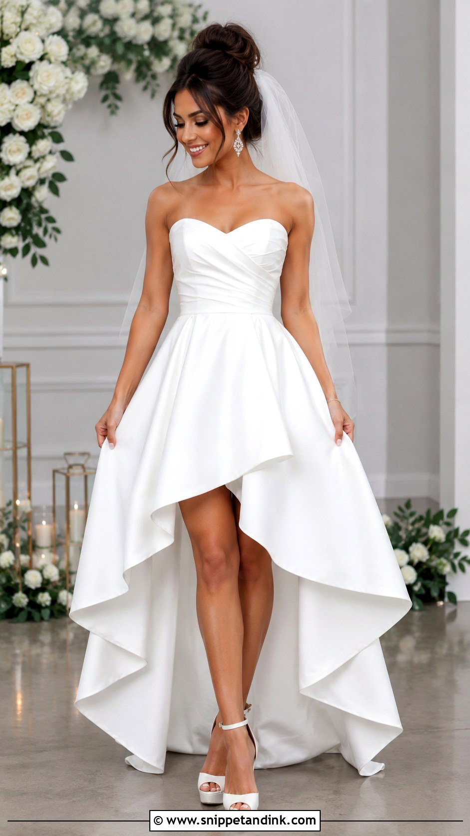 Petite High Low Wedding Dress - Snippet and Ink - 30 Wedding Dress for Short Women Ideas