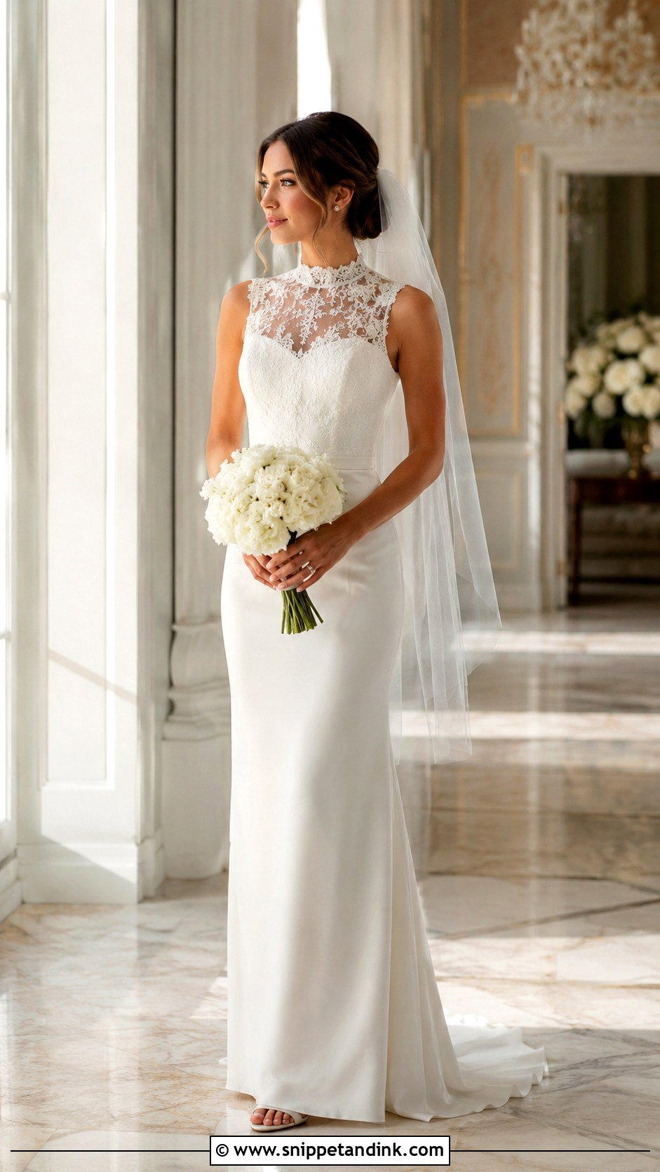 Petite High Neck Wedding Dress - Snippet and Ink - 25 Petite Wedding Dress Ideas