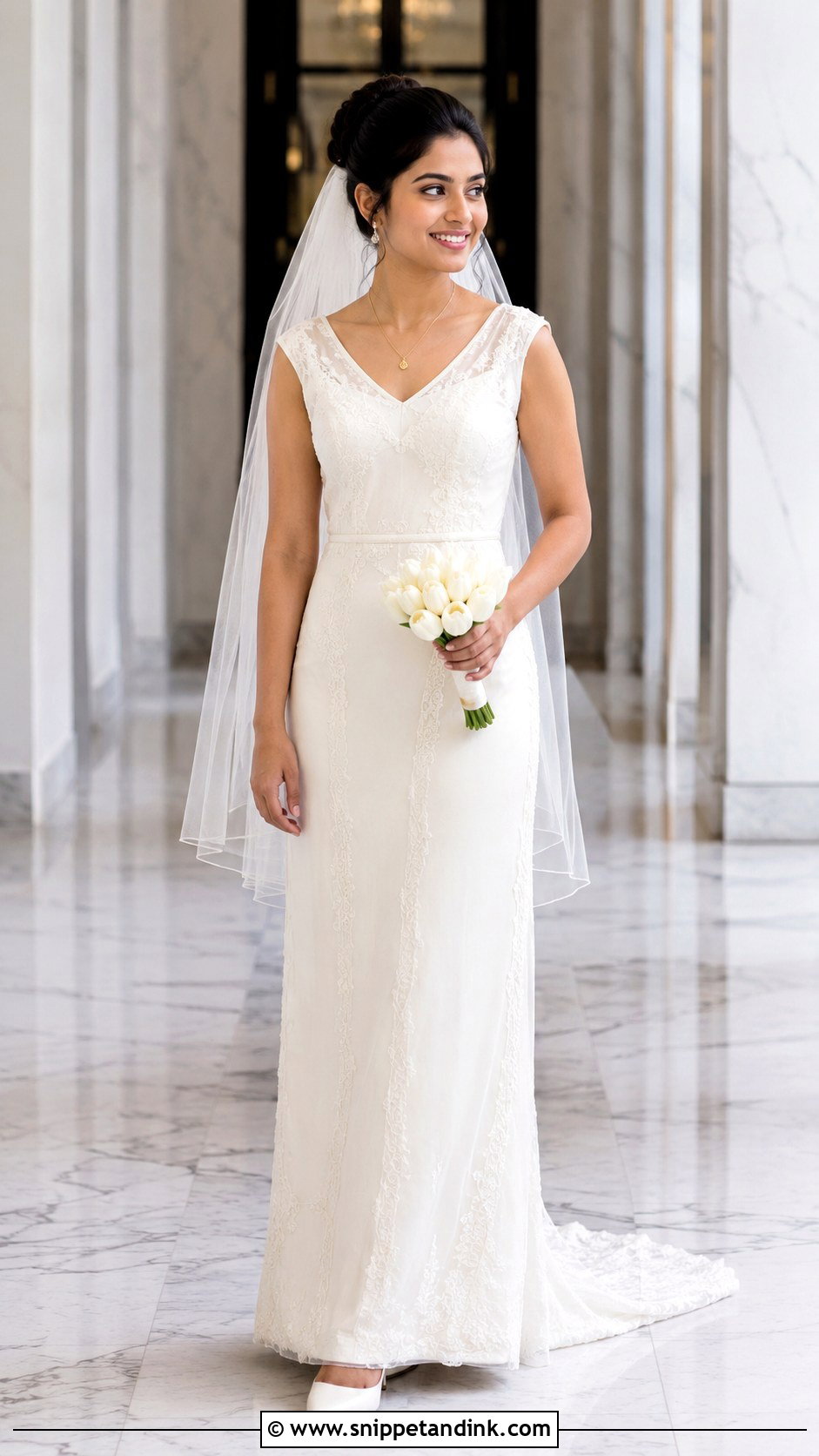 Petite Kerala Christian Bride Column Gown - Snippet and Ink - 20 Kerala Christian Bride Gown Ideas