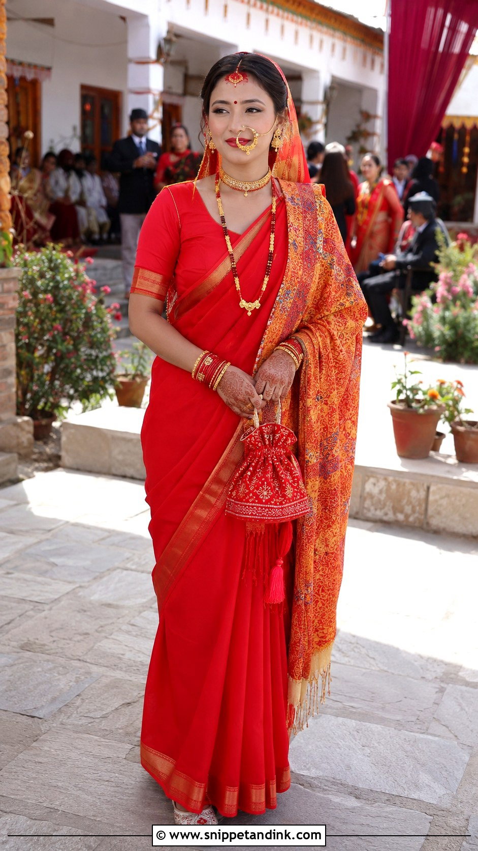 Petite Kumaoni Bride Saree Look - Snippet and Ink - 20 Kumaoni Bride Ideas