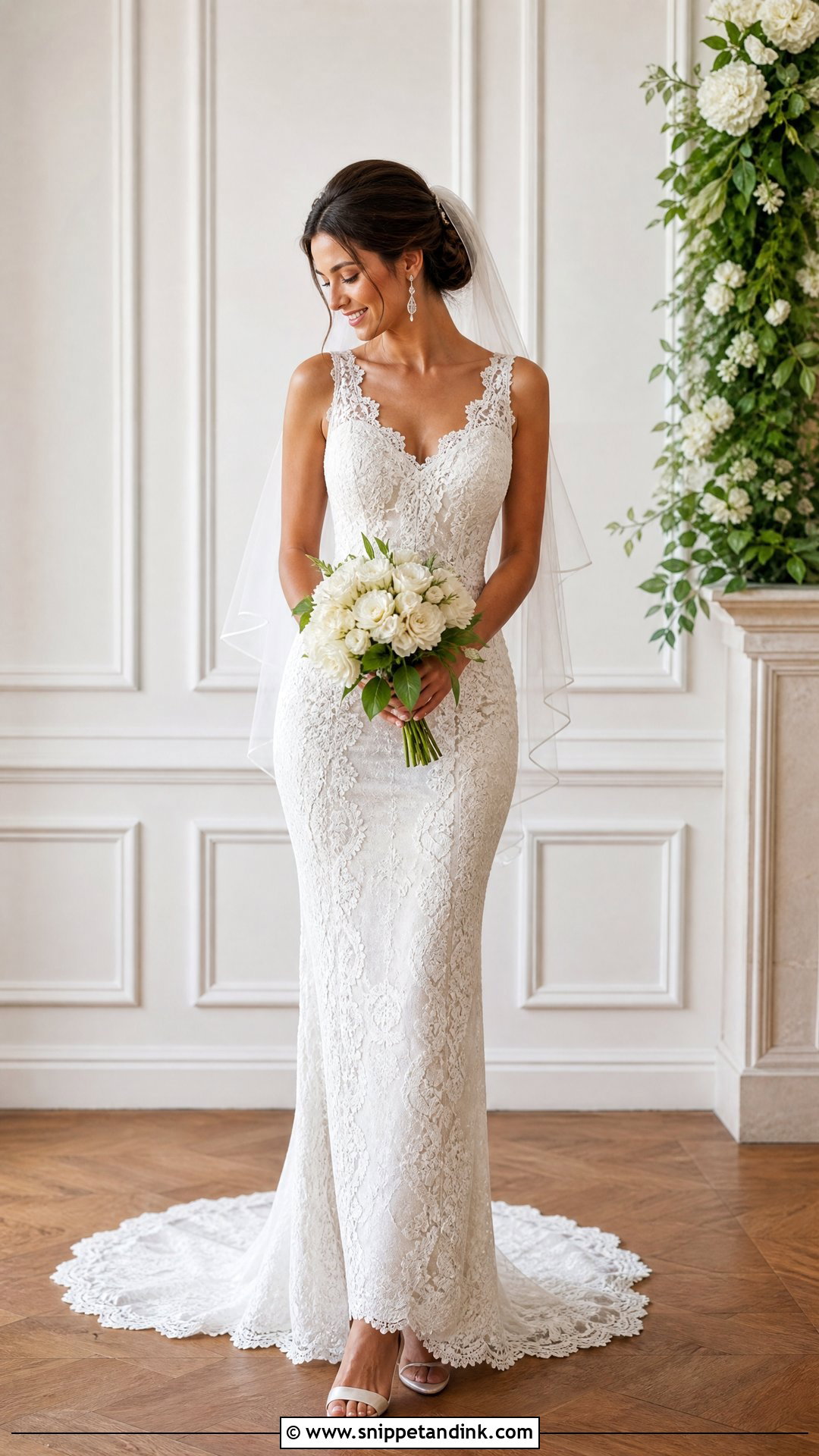 Petite Lace Bridal Gown - Snippet and Ink - 25 Lace Bridal Gown Ideas