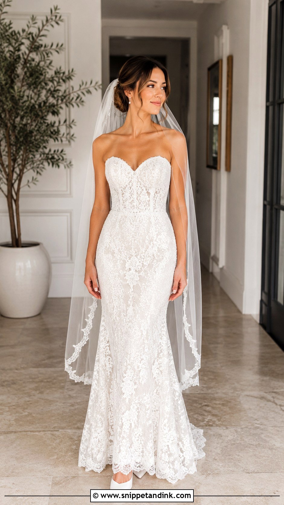 Petite Lace Sweetheart Wedding Dress - Snippet and Ink - 20 Lace Sweetheart Wedding Dress Ideas