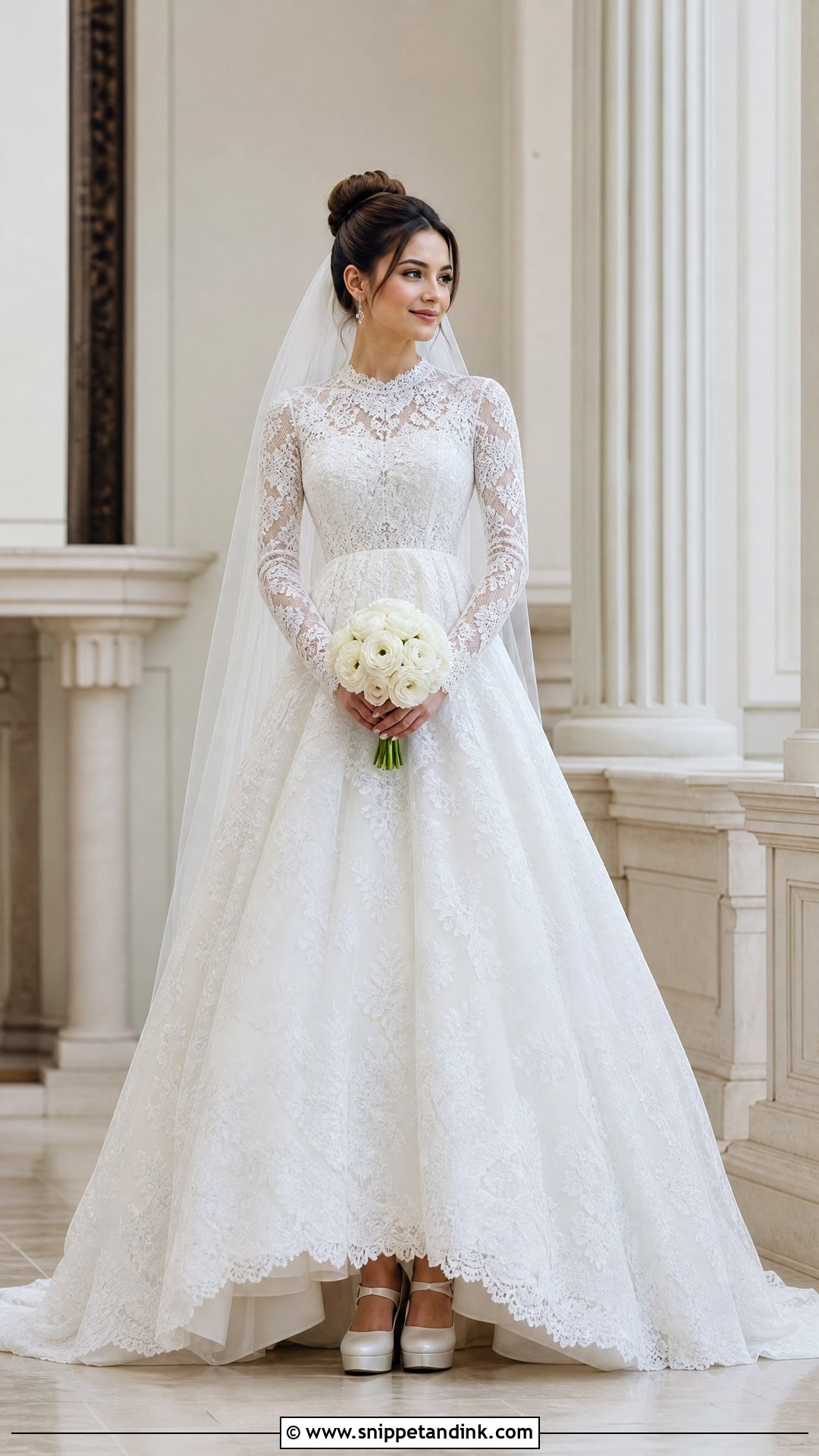 Petite Long Sleeve Lace Wedding Dress Ballgown - Snippet and Ink - 20 Long Sleeve Lace Wedding Dress Ballgown Ideas