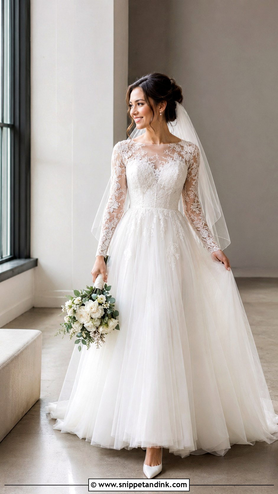 Petite Long Sleeve Princess Wedding Dress - Snippet and Ink - 20 Long Sleeve Princess Wedding Dress Ideas
