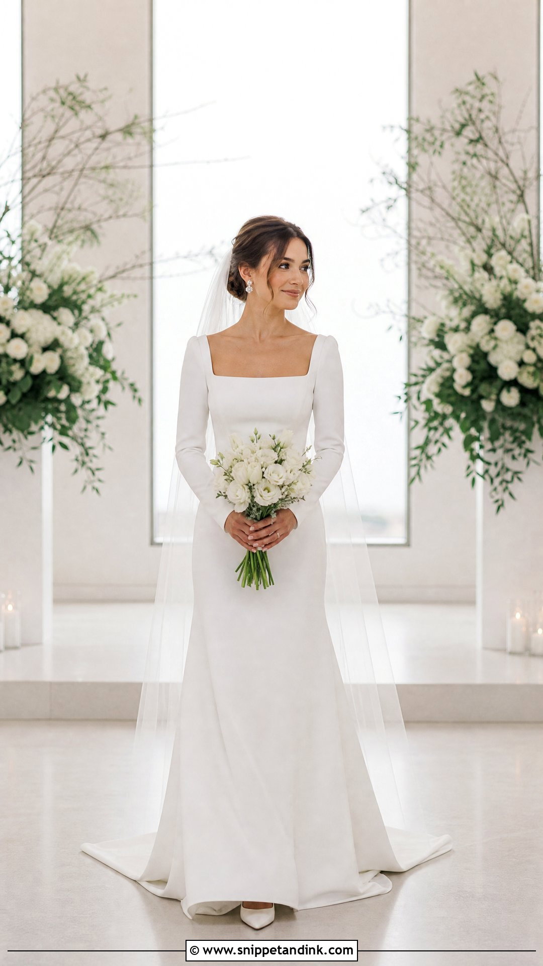Petite Long Sleeve Wedding Gown - Snippet and Ink - 20 Wedding Gown Long Sleeve Ideas