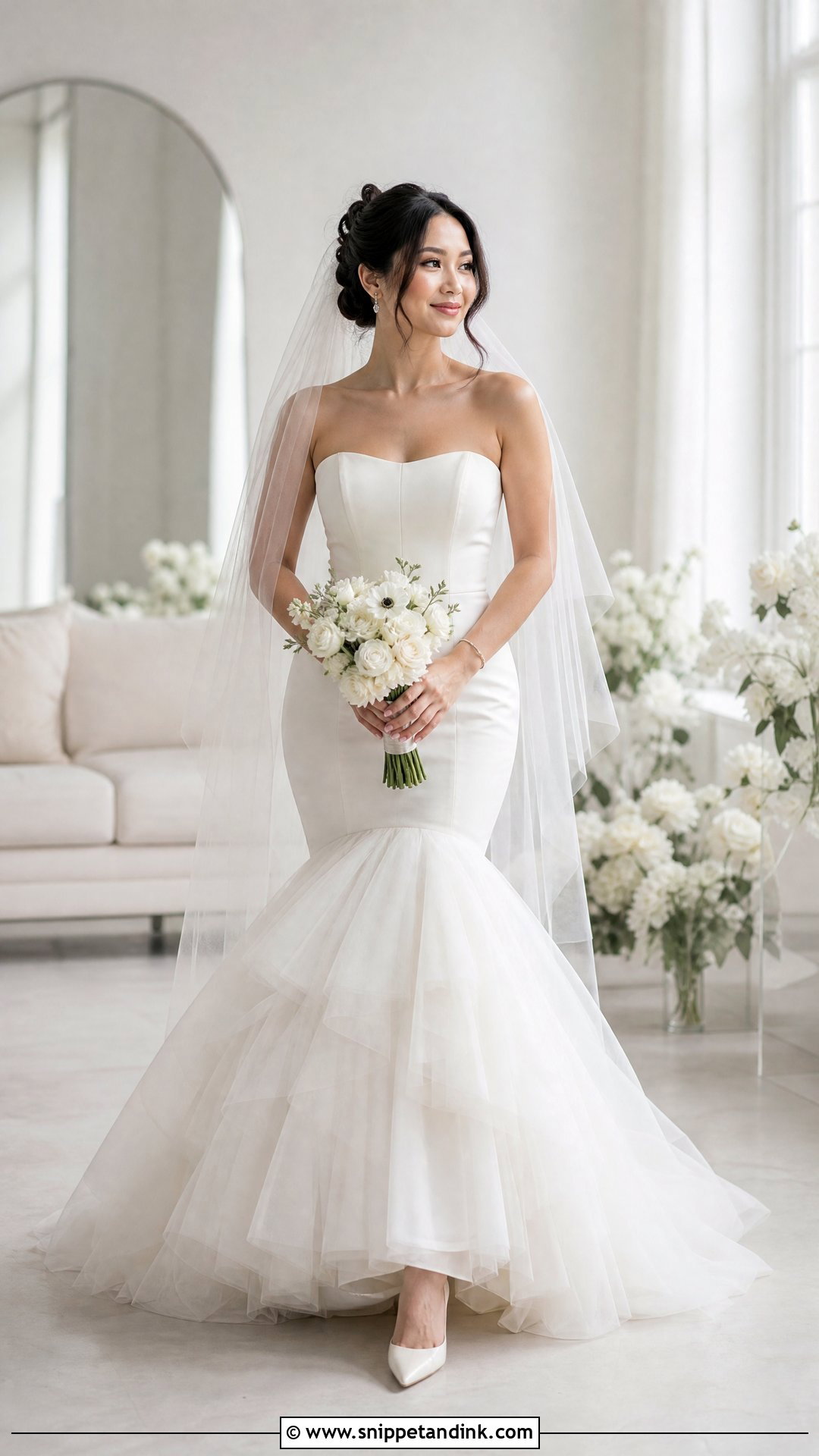 Petite Mermaid Wedding Dress With Soft Ruffles - Snippet and Ink - 20 Mermaid Wedding Dress with Ruffles Ideas