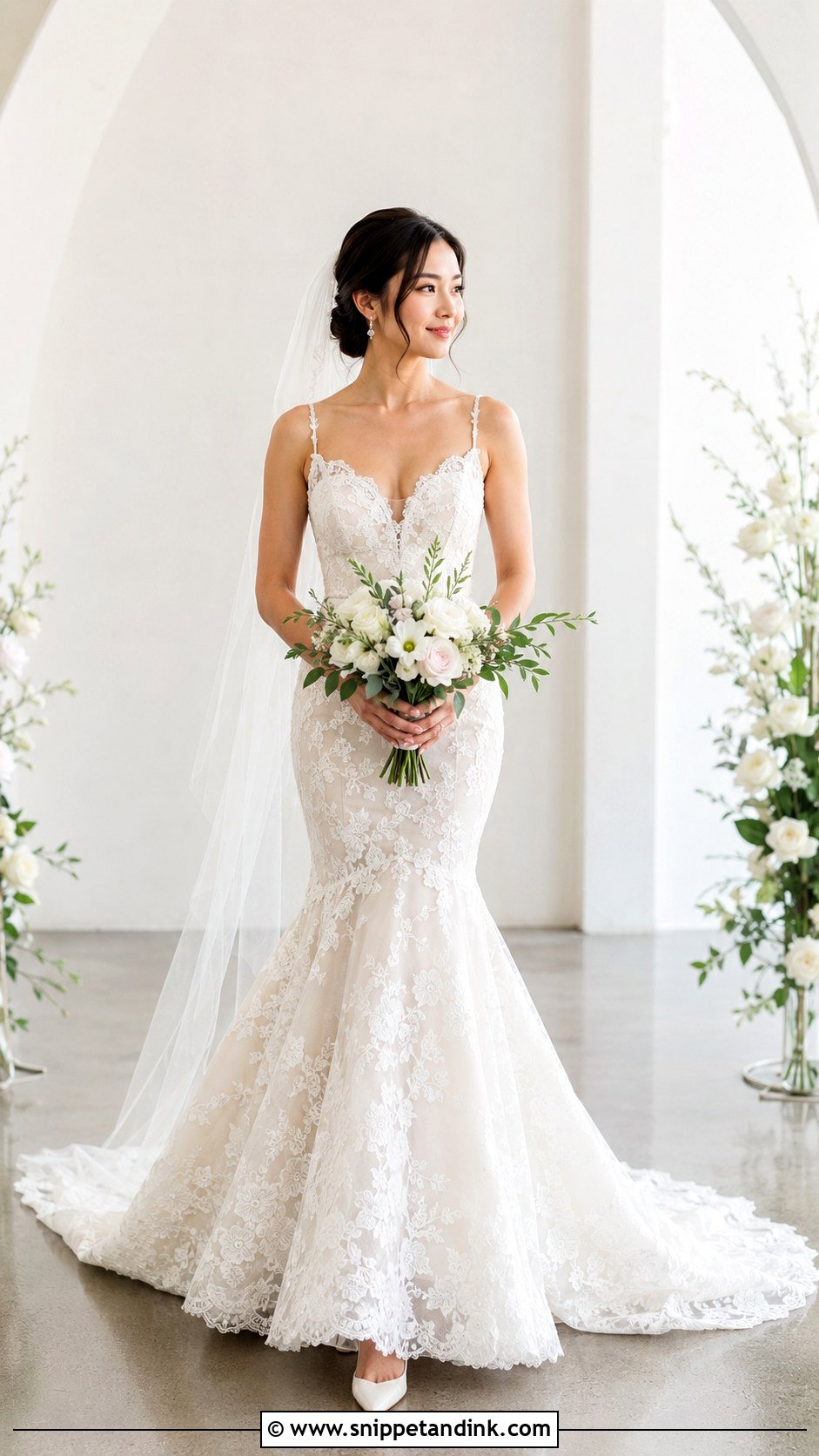 Petite Mermaid Wedding Gown - Snippet and Ink - 20 Mermaid Wedding Gowns