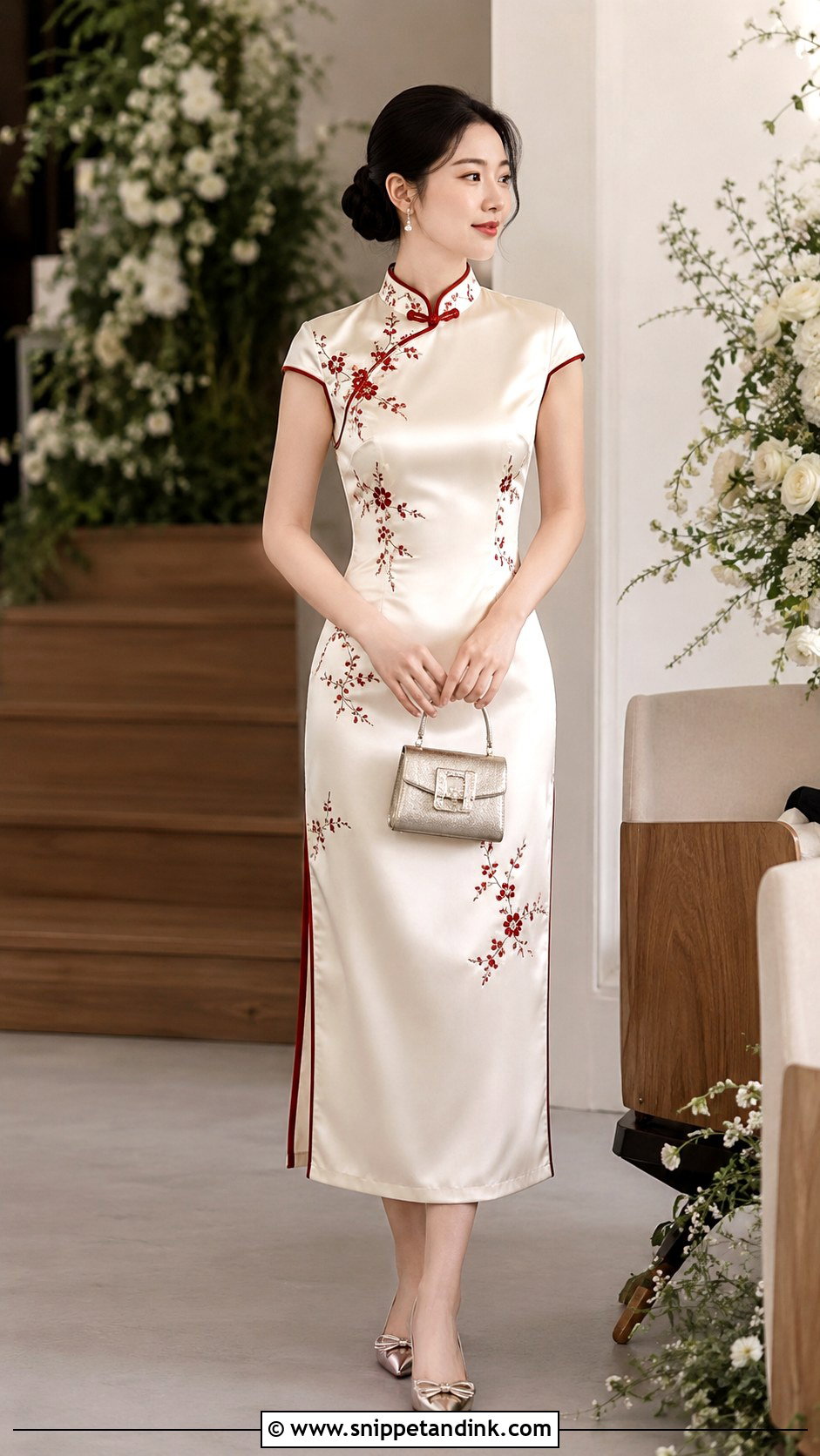Petite Midi Cheongsam Wedding Dress - Snippet and Ink - 20 Cheongsam Wedding Dress Ideas