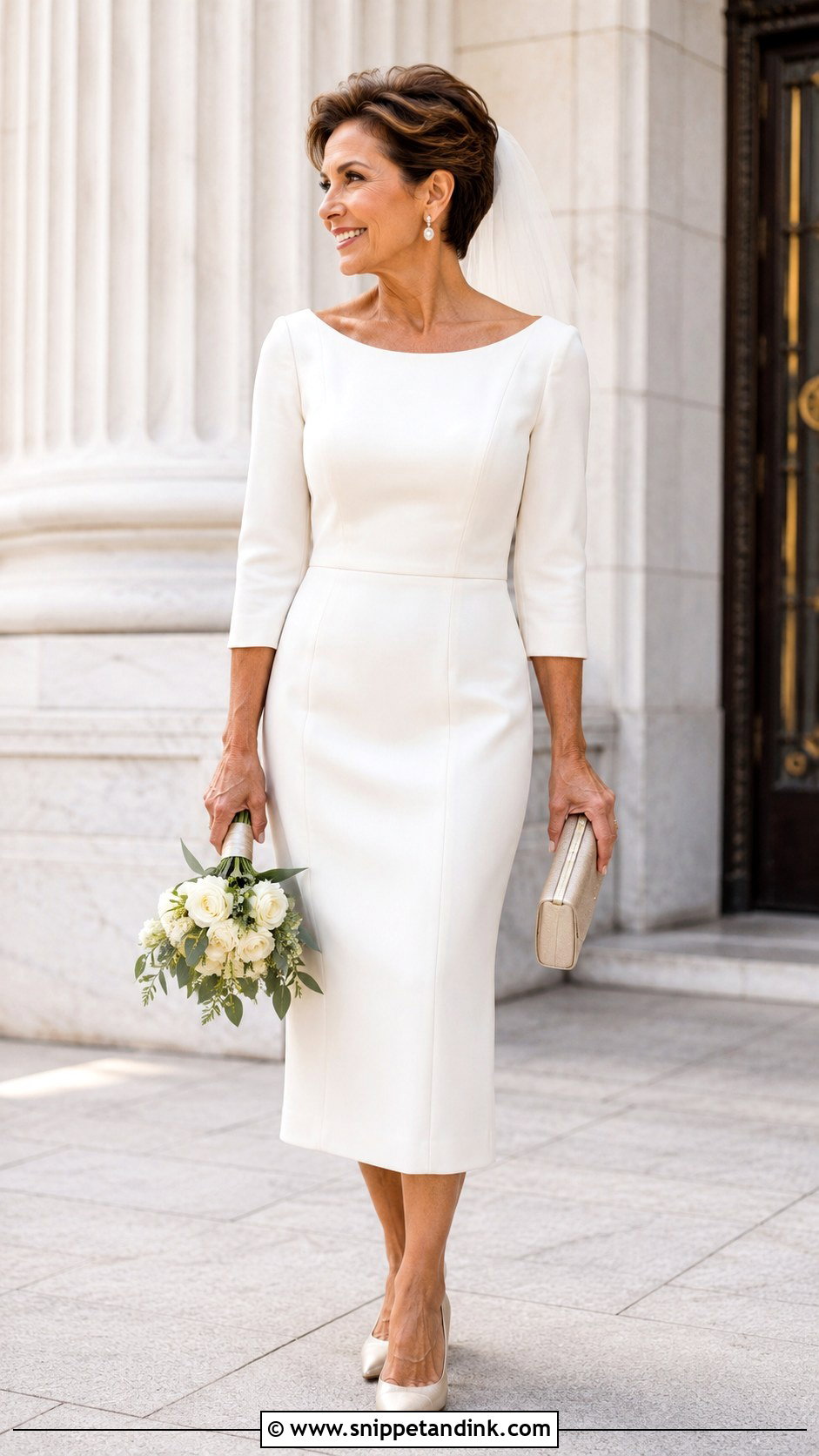 Petite Midi Wedding Dress - Snippet and Ink - 20 Wedding Dresses for Older Brides