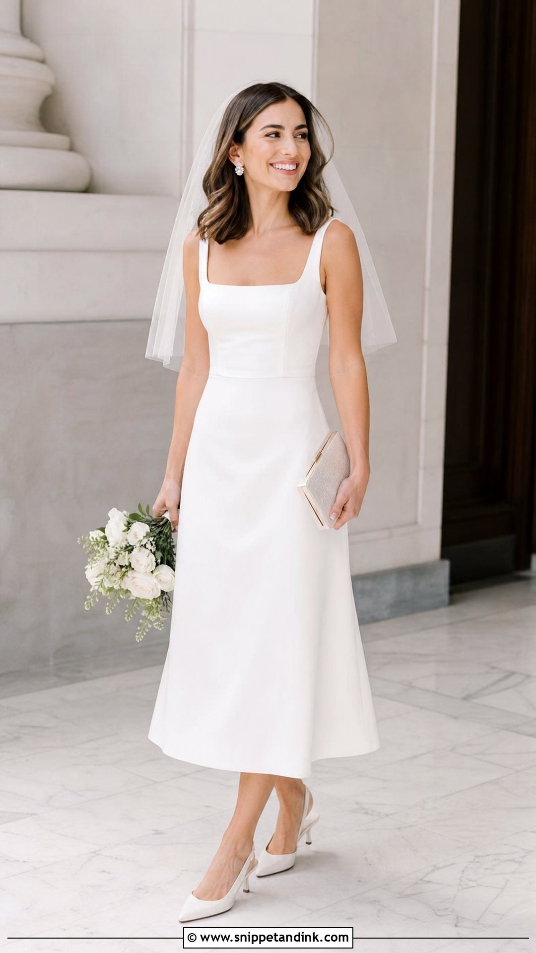 Petite Midi Wedding Gown - Snippet and Ink - 20 Wedding Gown for Short Bride Ideas