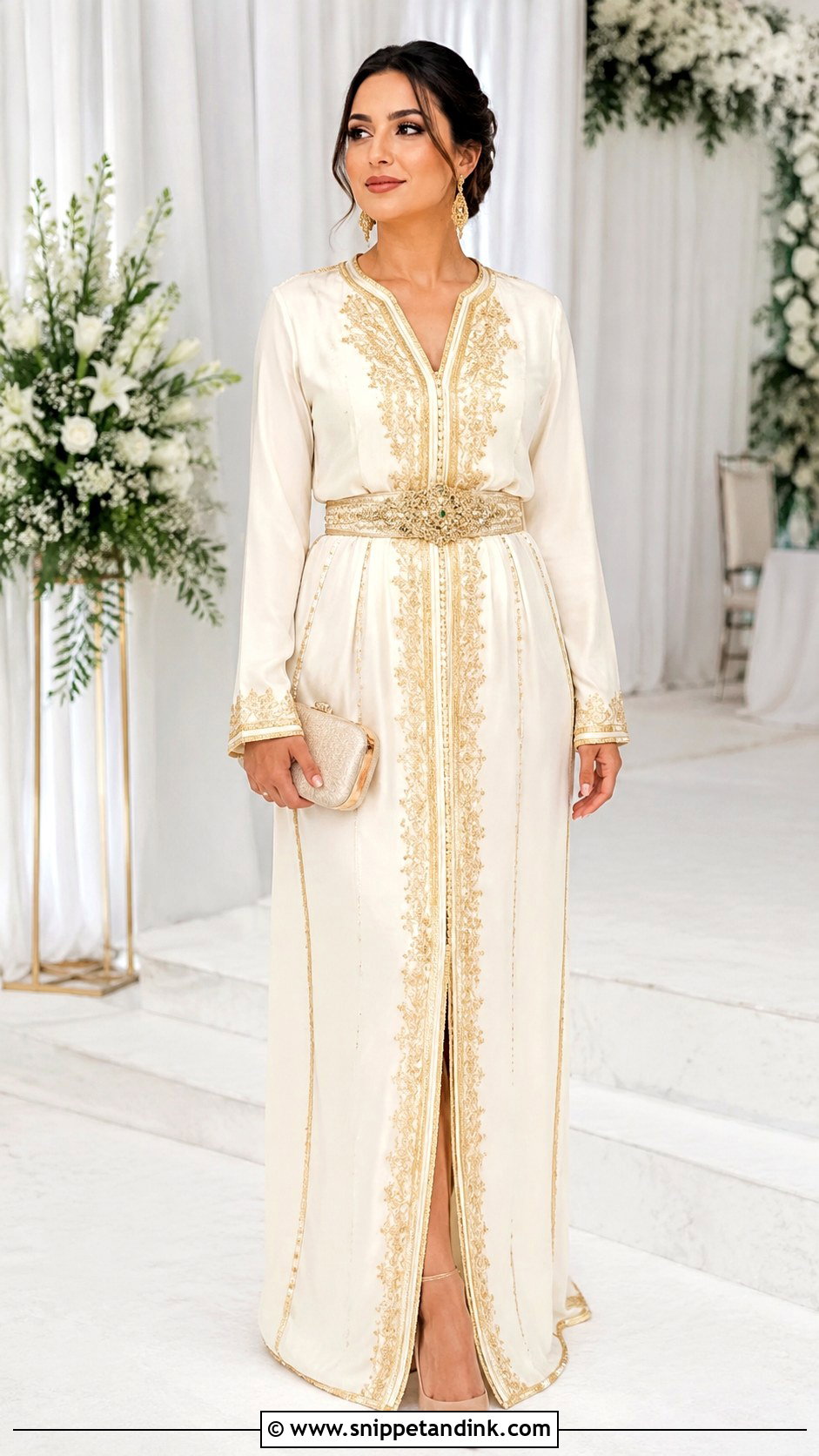 Petite Moroccan Caftan Wedding Dress - Snippet and Ink - 30 Moroccan Wedding Dress Ideas