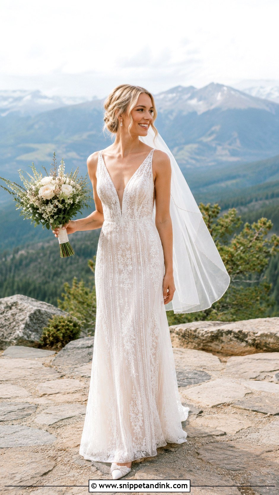 Petite Mountain Wedding Dress - Snippet and Ink - 25 Mountain Wedding Dress Ideas