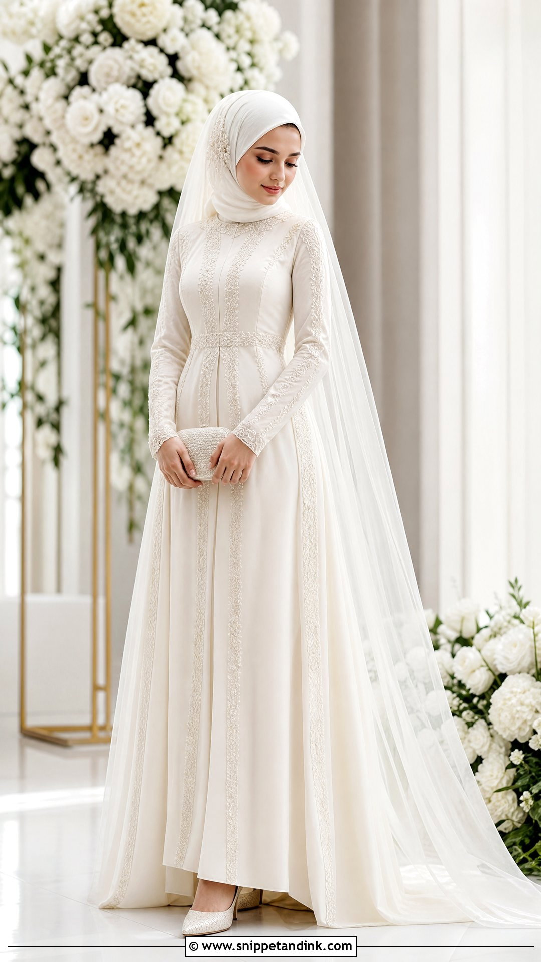 Petite Muslim Wedding Dress With Hijab - Snippet and Ink - 20 Islam Wedding Dress Ideas