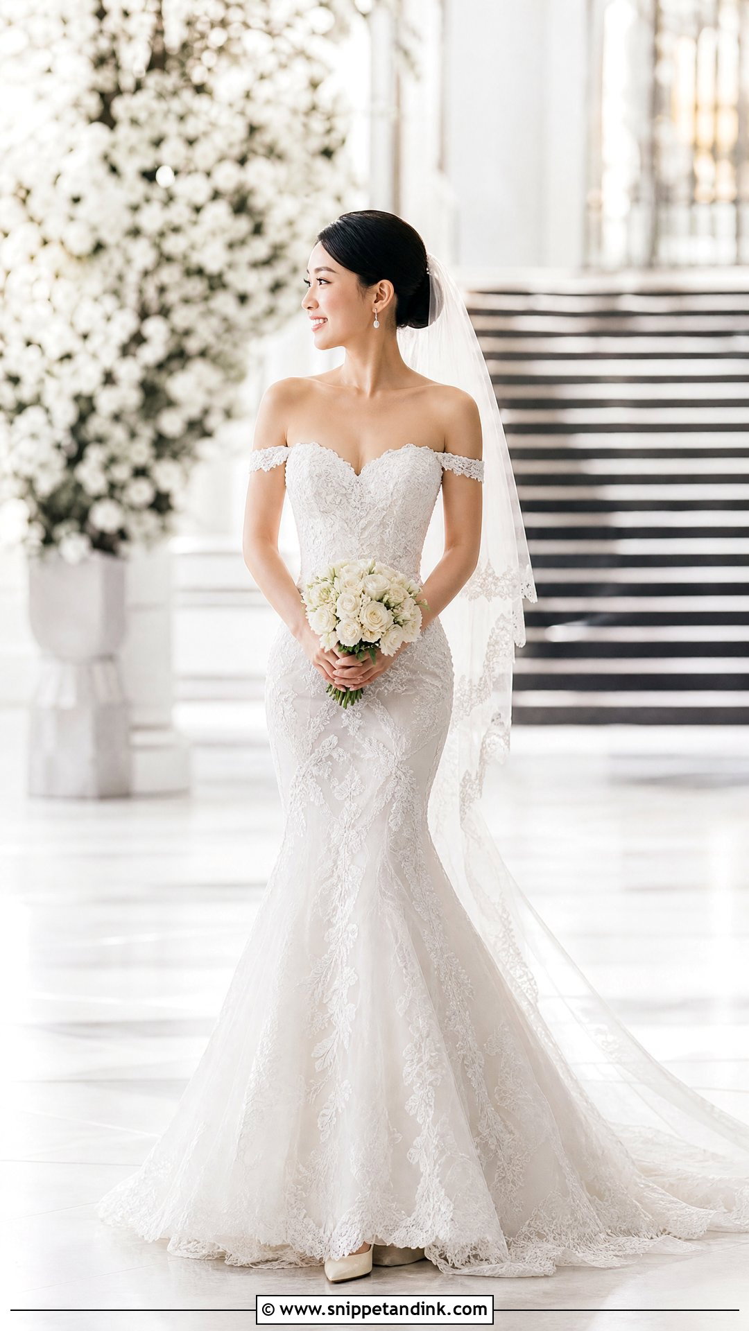 Petite Off Shoulder Mermaid Wedding Dress - Snippet and Ink - 20 Off Shoulder Mermaid Wedding Dress Ideas