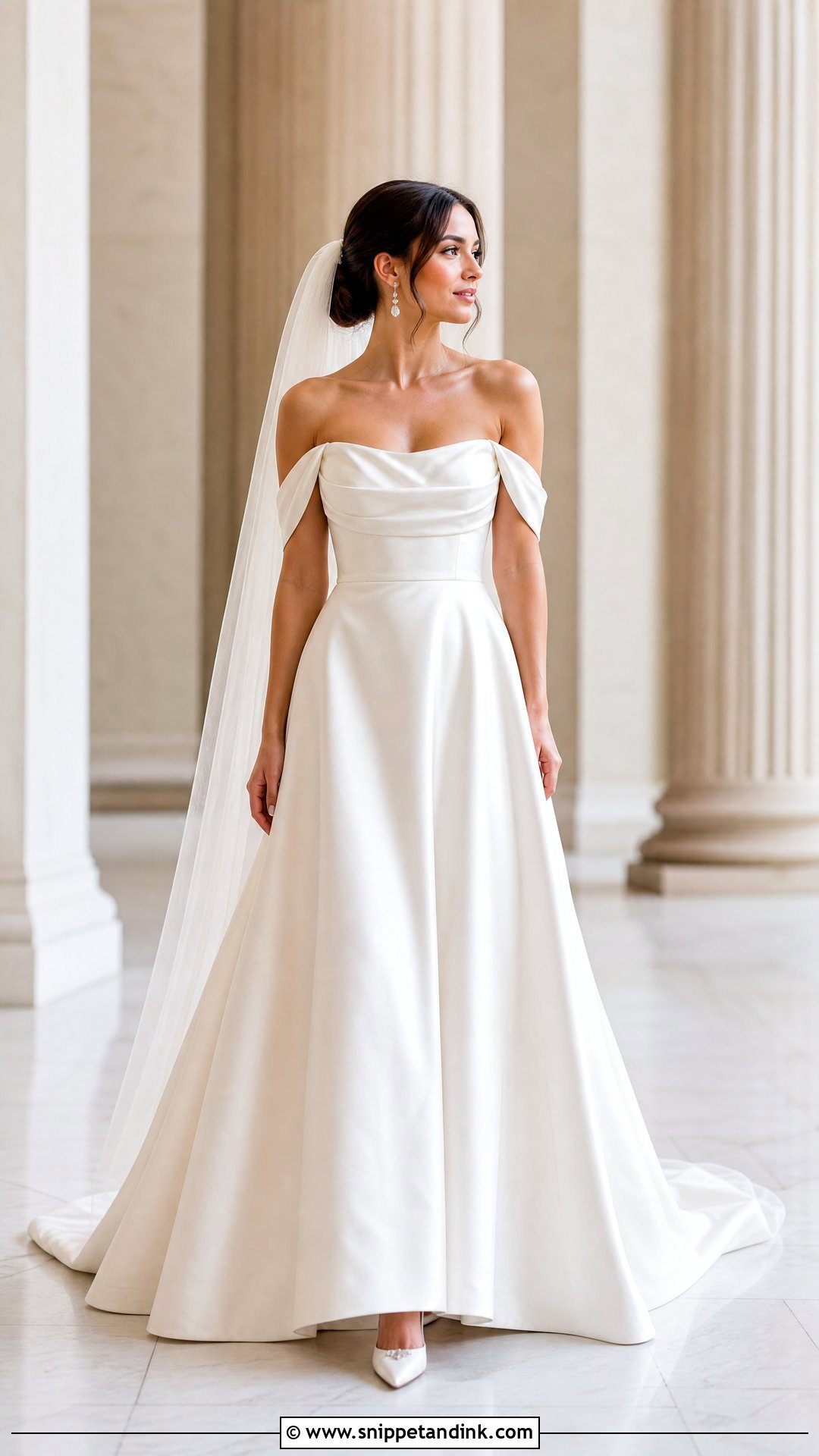 Petite Off Shoulder Wedding Dress - Snippet and Ink - 20 Wedding Dresses Petite