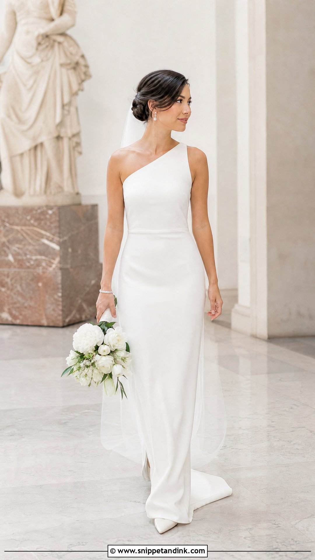 Petite One Shoulder Wedding Dress - Snippet and Ink - 20 Wedding Dress for Petite Bride Ideas