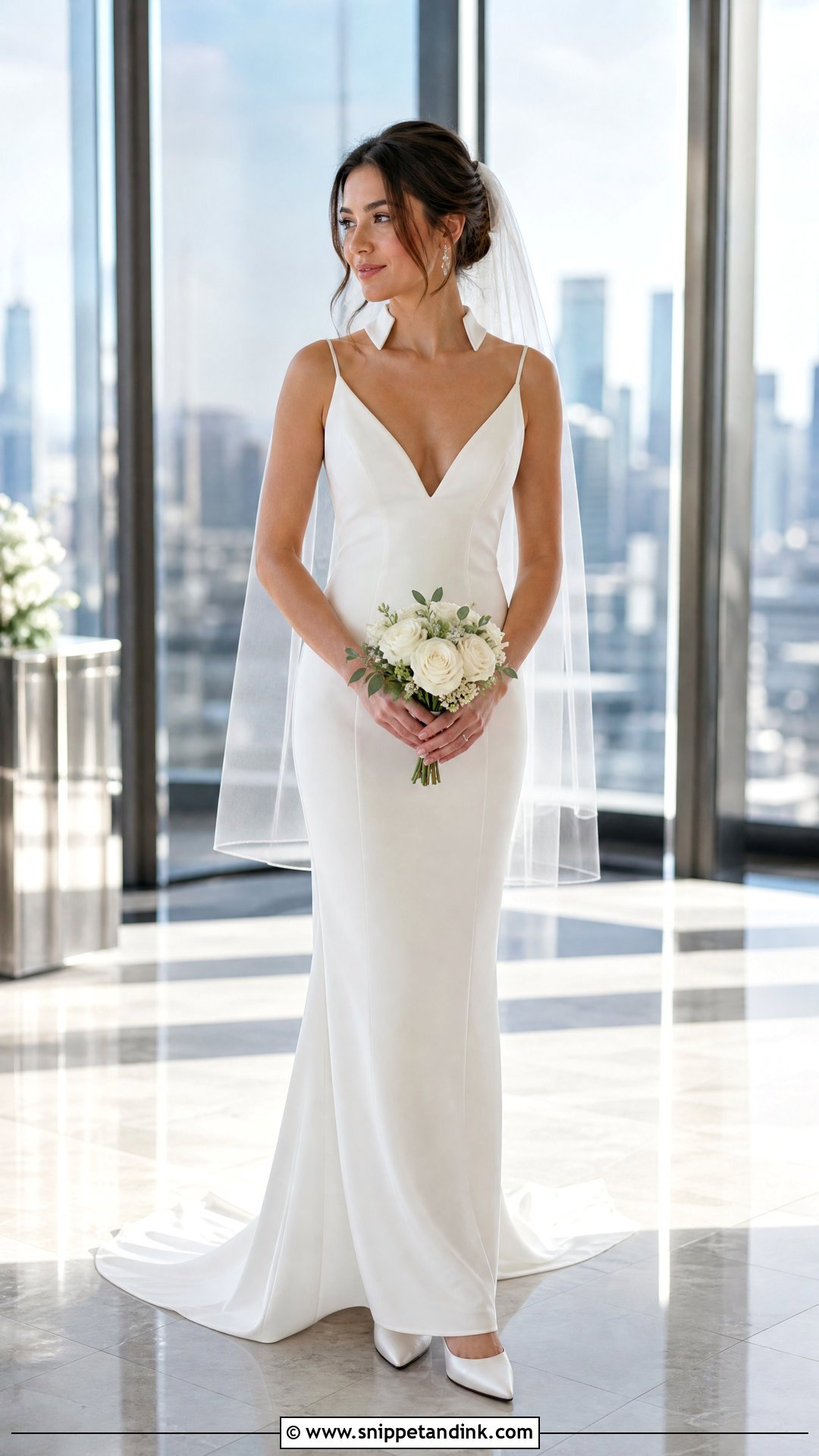 Petite Queen Anne Sheath Wedding Dress - Snippet and Ink - 20 Queen Anne Wedding Dress Ideas