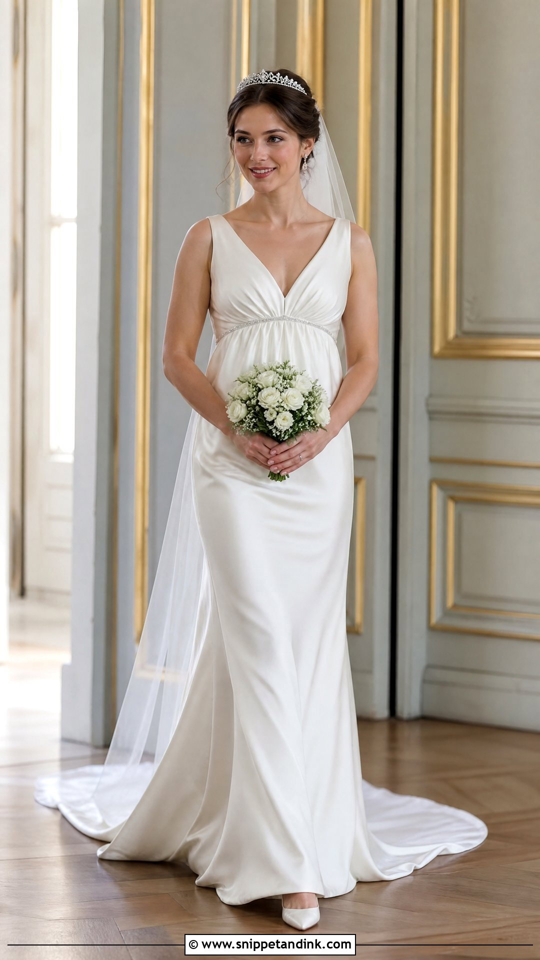 Petite Royal Bride Empire Waist Gown - Snippet and Ink - 20 Royal Bride Look Ideas