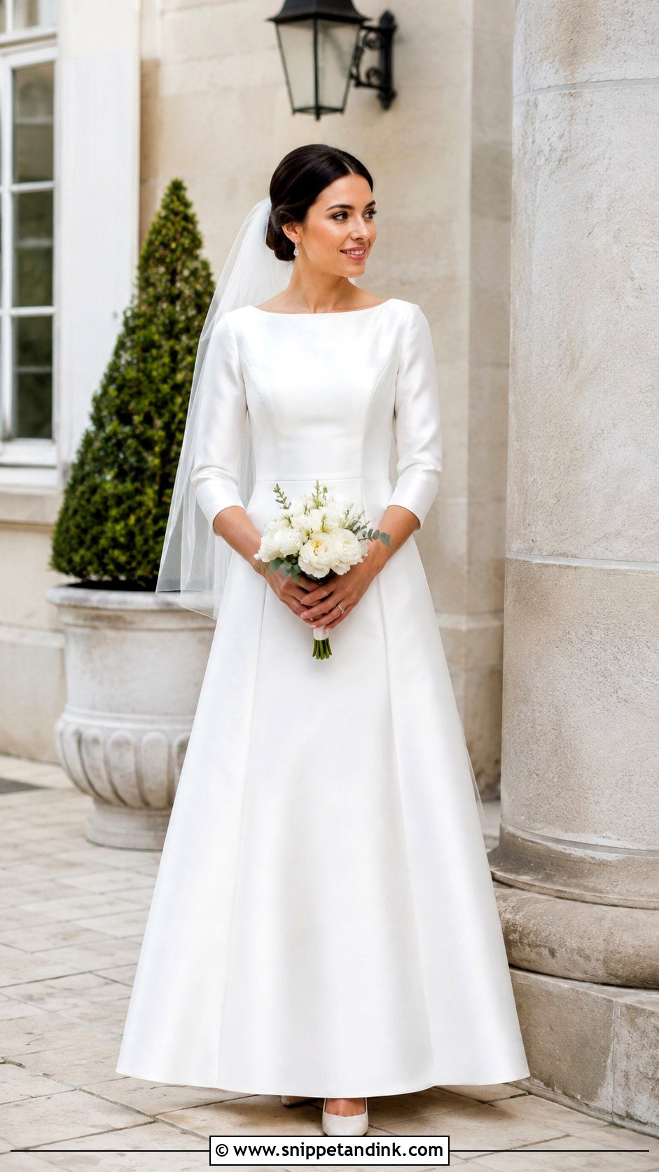 Petite Satin A Line Wedding Dress - Snippet and Ink - 20 Modest a Line Wedding Dress Ideas