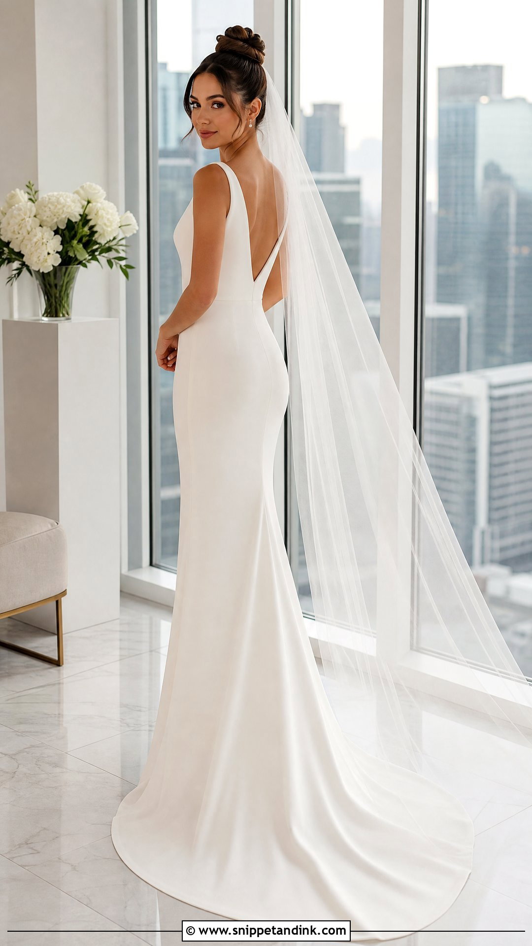 Petite Sheath Long Wedding Dress - Snippet and Ink - 25 Long Wedding Dress Ideas
