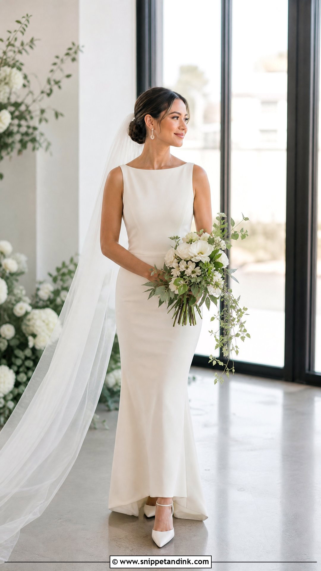 Petite Sheath Wedding Gown - Snippet and Ink - 20 Wedding Gown for Short Bride Ideas