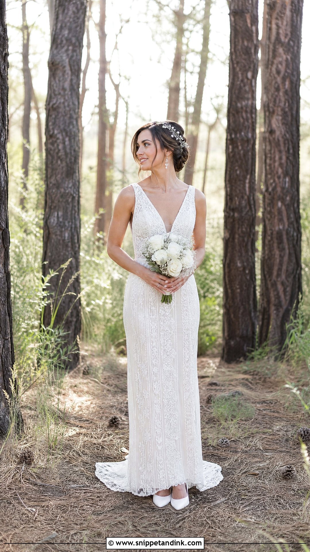 Petite Sheath Woodland Wedding Dress - Snippet and Ink - 25 Woodland Wedding Dress Ideas