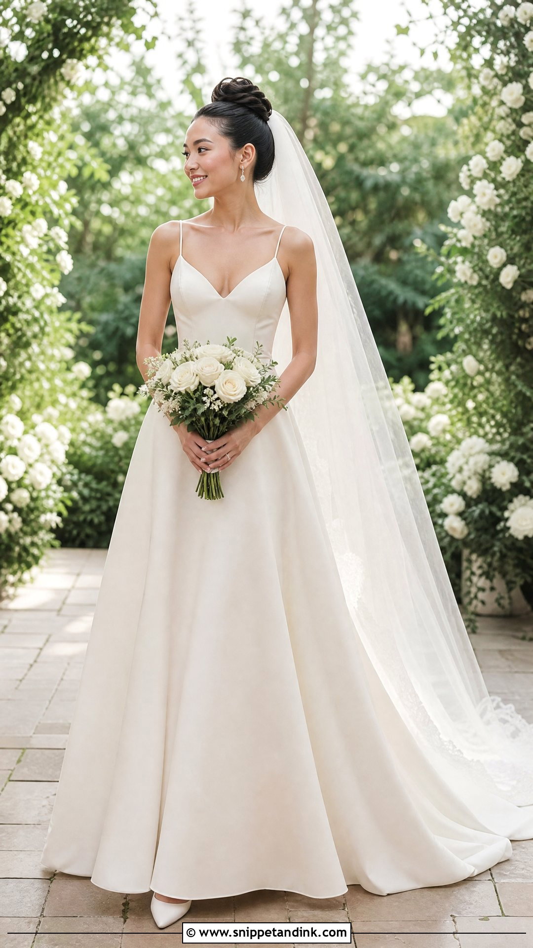 Petite Spaghetti Strap A Line Wedding Dress - Snippet and Ink - 20 Spaghetti Strap Wedding Dresses
