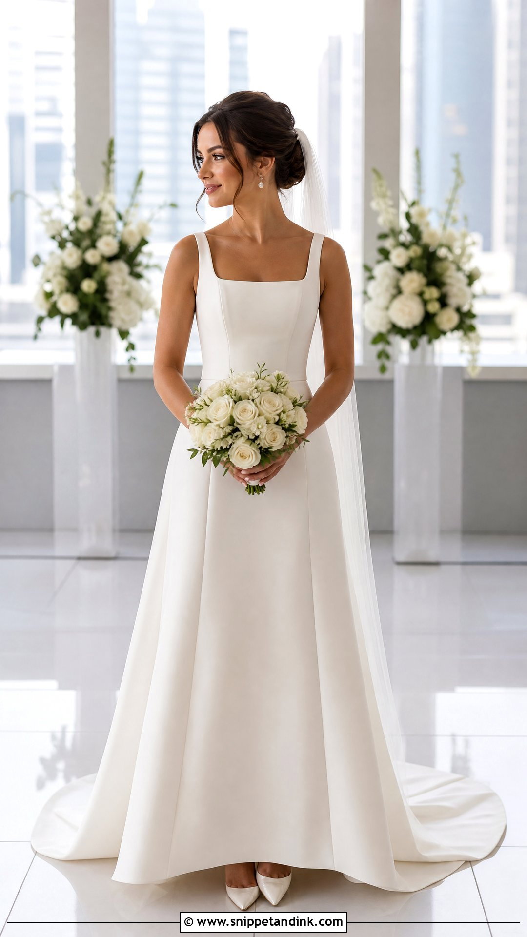 Petite Square Neck A Line Wedding Dress - Snippet and Ink - 20 Square Neck Wedding Dress Aline Ideas