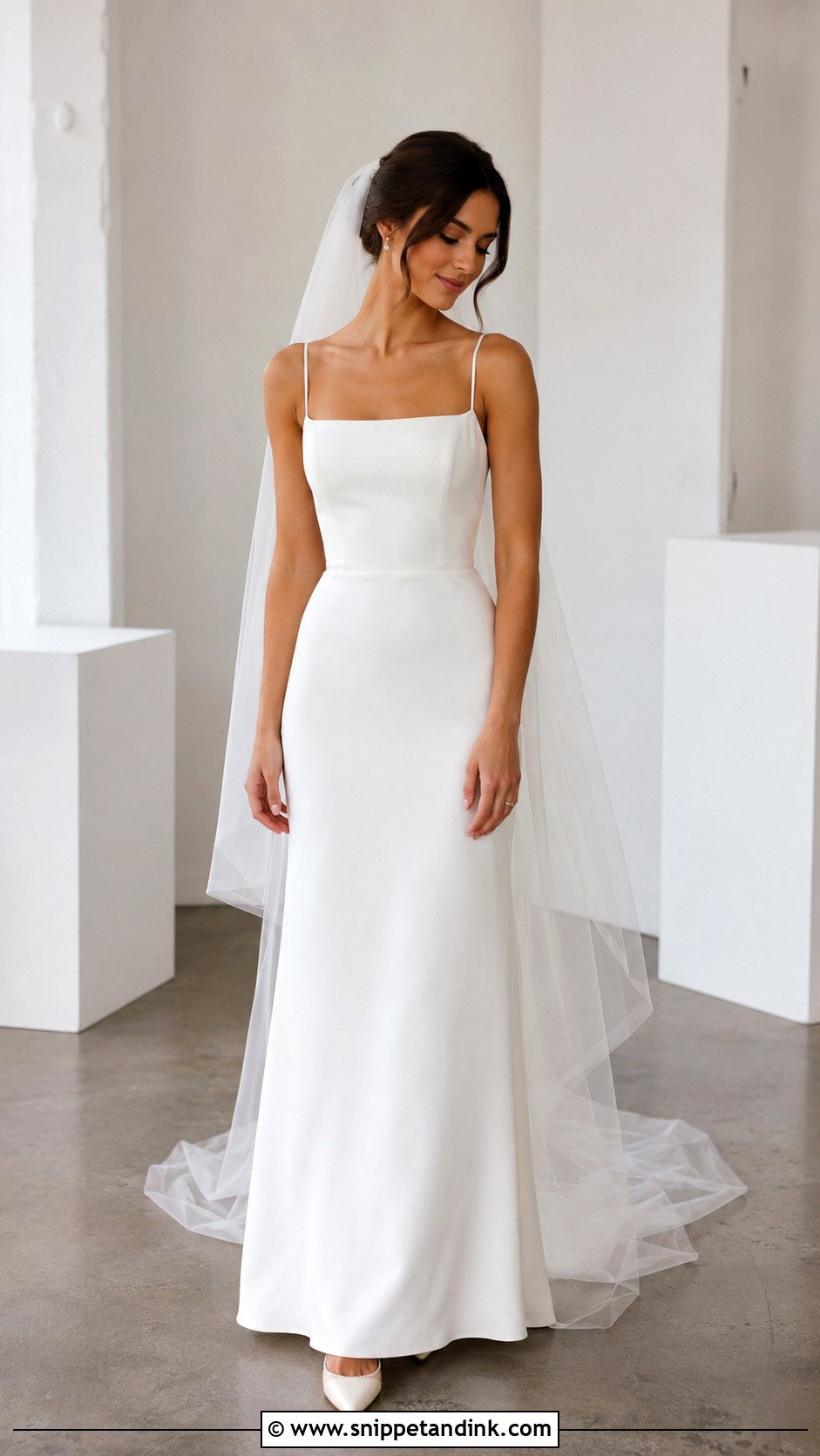 Petite Square Neck Wedding Dress - Snippet and Ink - 30 Wedding Dress for Short Women Ideas