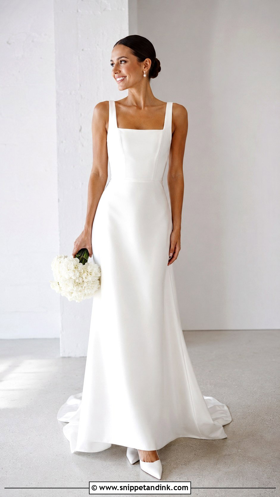 Petite Square Neck Wedding Dress - Snippet and Ink - 25 Petite Wedding Dress Ideas