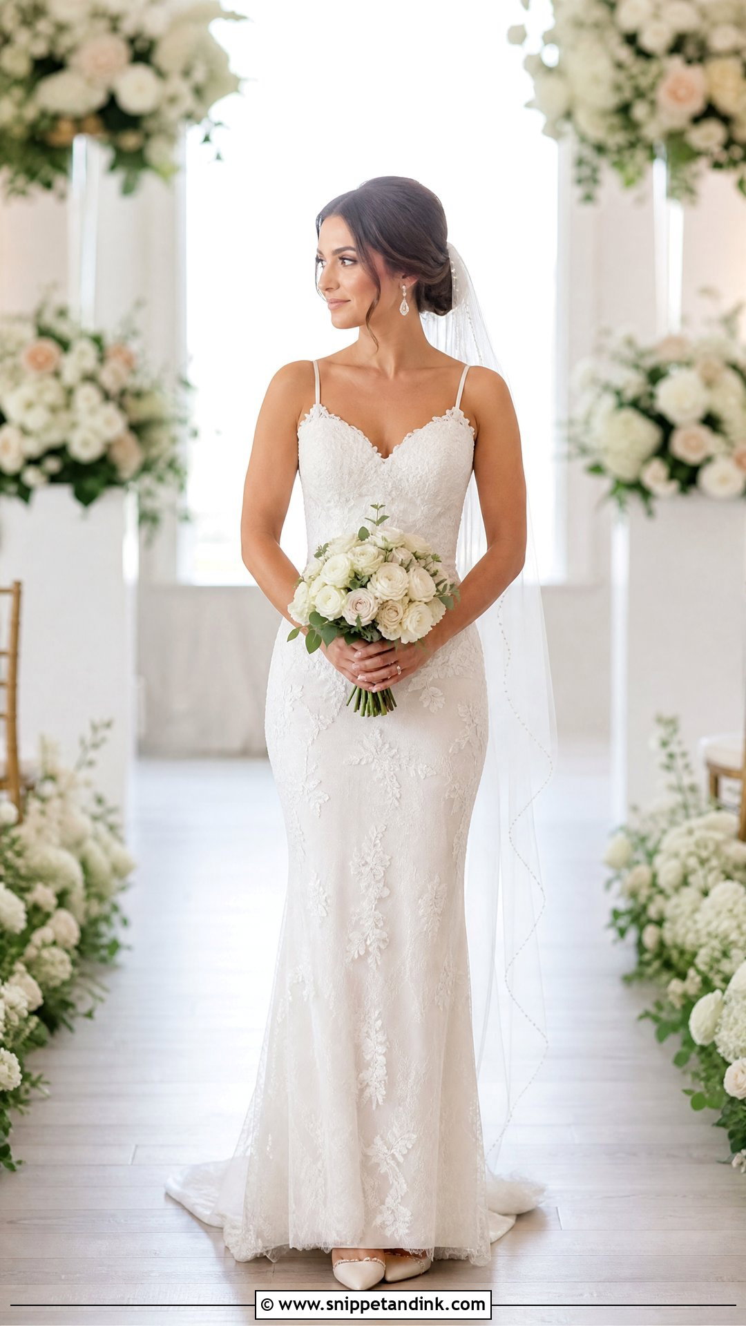 Petite Sweetheart Sheath Wedding Dress - Snippet and Ink - 20 Sweet Heart Wedding Dress Ideas