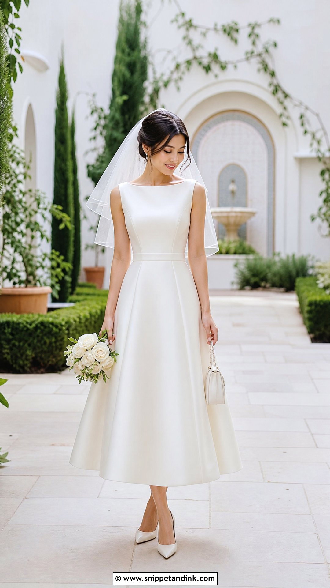 Petite Tea Length Wedding Dress - Snippet and Ink - 20 Tea Length Wedding Ideas