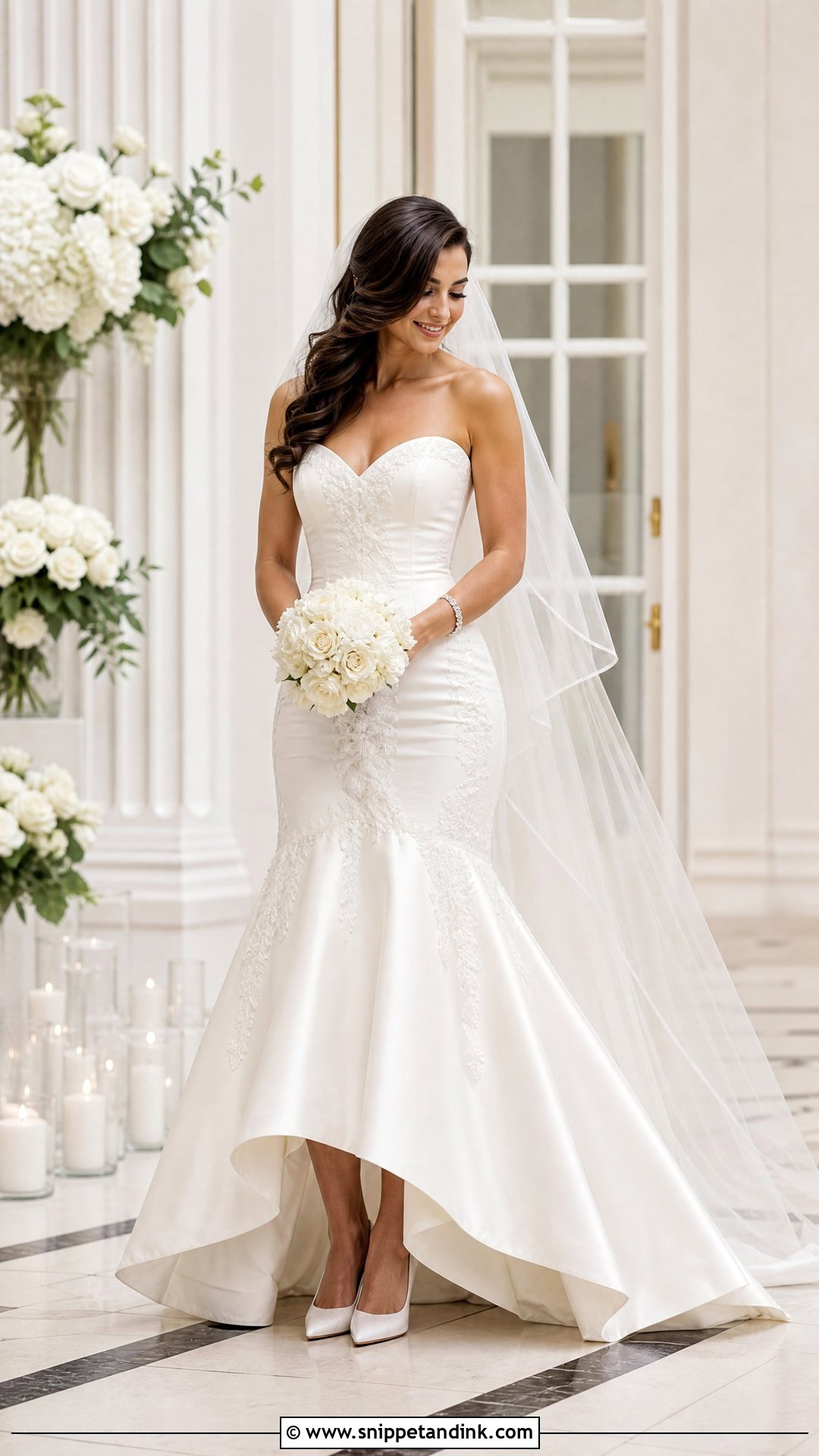 Petite Trumpet Wedding Gown - Snippet and Ink - 20 Wedding Gown for Short Bride Ideas