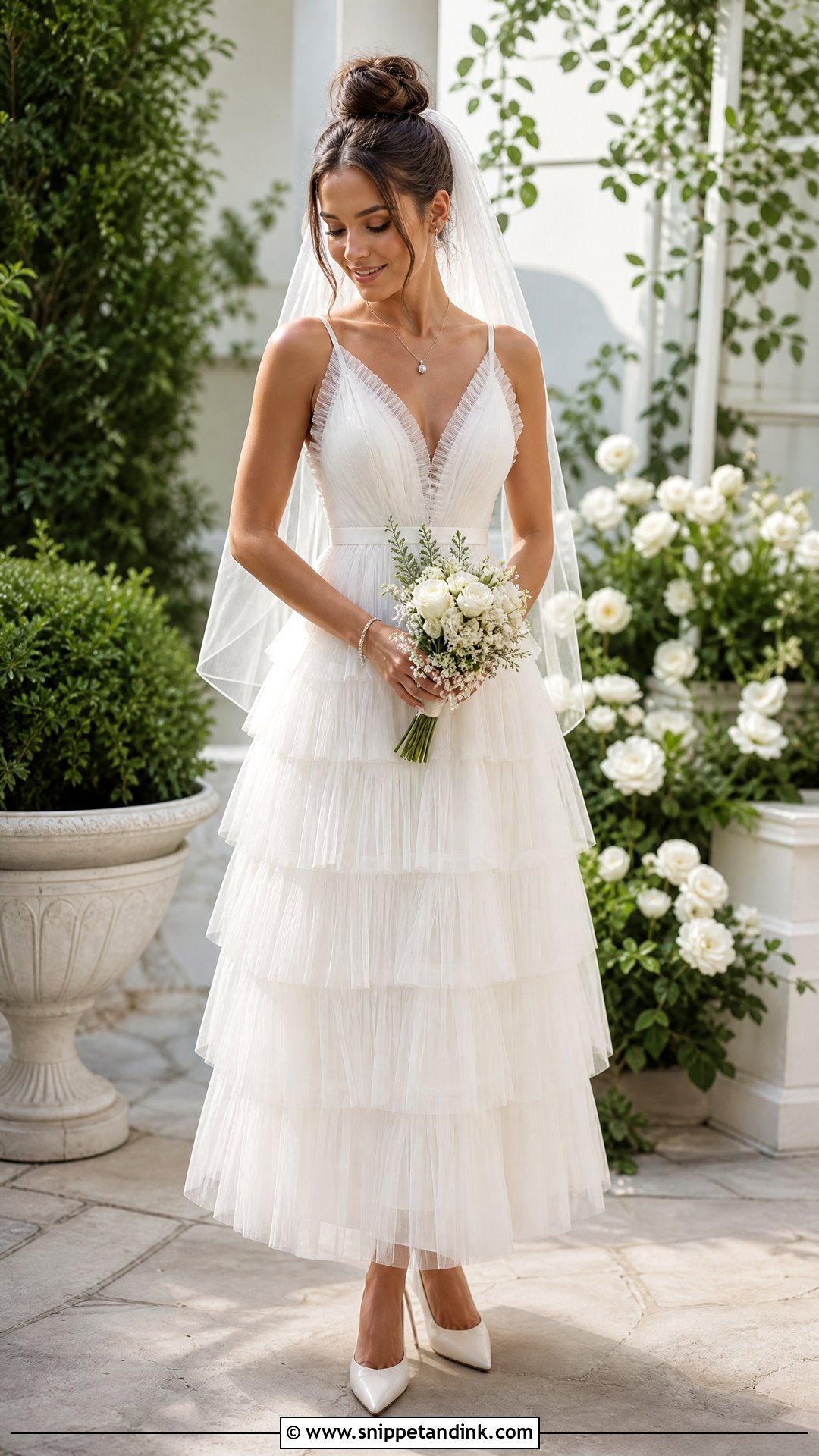 Petite Tulle Ruffle Wedding Dress - Snippet and Ink - 20 Tulle Ruffle Wedding Dress Ideas