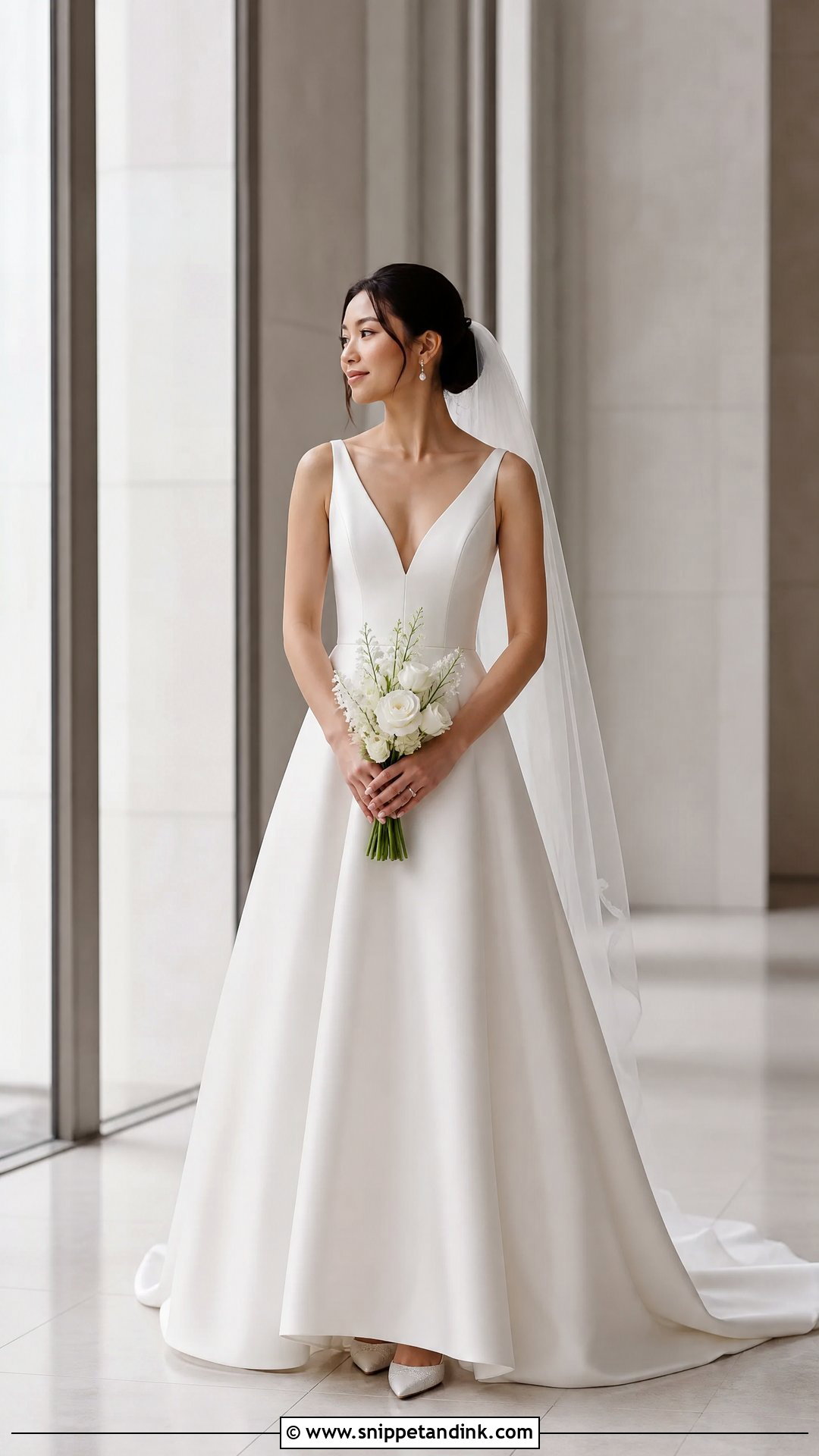 Petite V Drop Waist Wedding Dress - Snippet and Ink - 20 V Drop Waist Wedding Dress Ideas