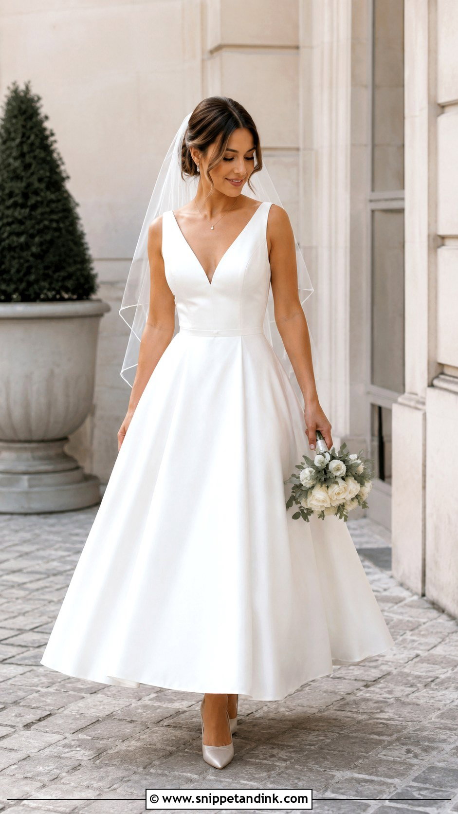 Petite V Neck Wedding Dress - Snippet and Ink - 30 Wedding Dress for Short Women Ideas