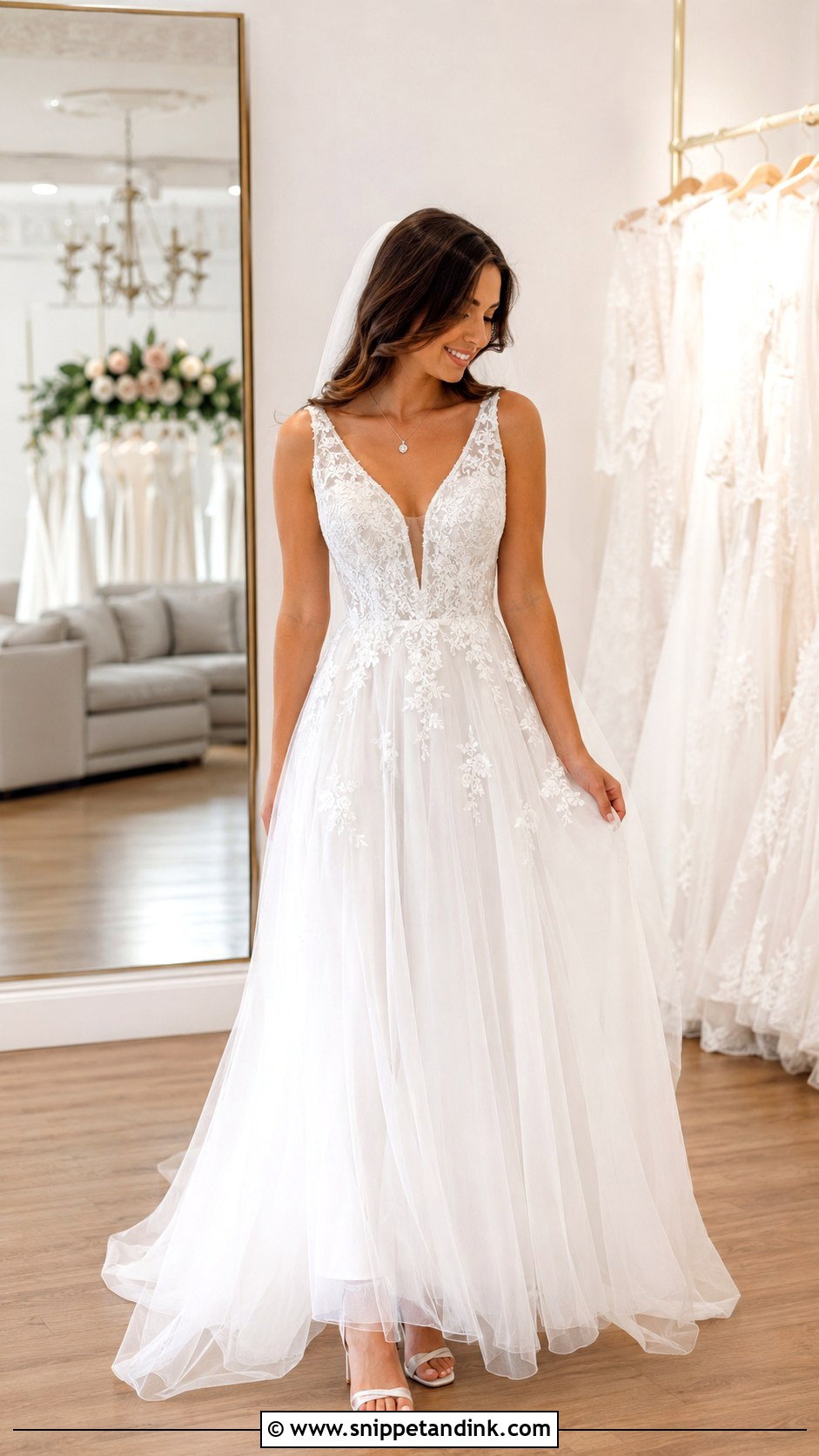 Petite V Neck Wedding Dress - Snippet and Ink - 25 Petite Wedding Dress Ideas