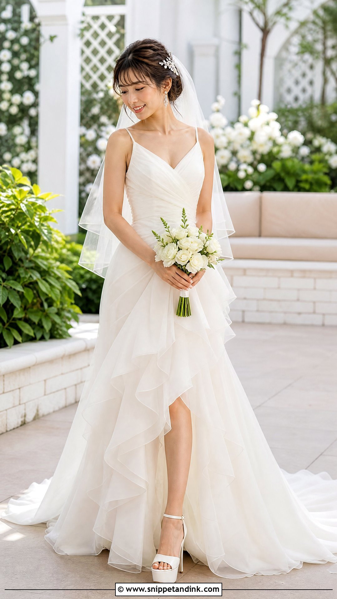Petite Waterfall Wedding Dress - Snippet and Ink - 20 Waterfall Wedding Dress Ideas
