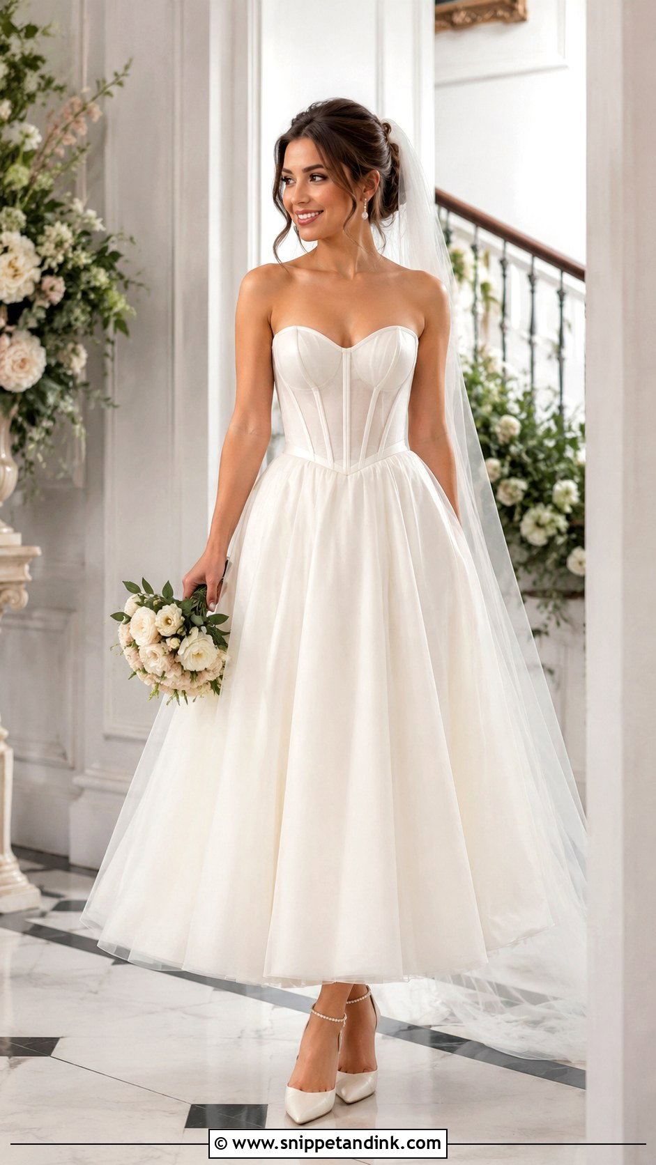 Petite Wedding Dress With Corset Bodice - Snippet and Ink - 30 Wedding Dress for Short Women Ideas