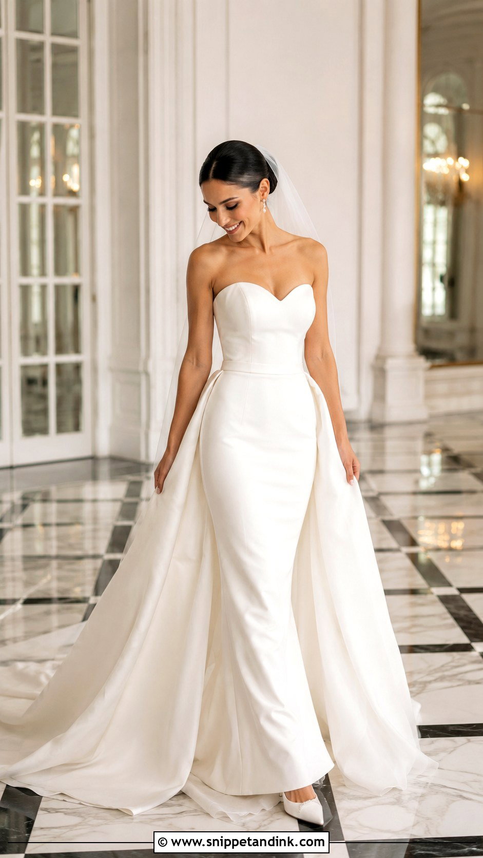 Petite Wedding Dress With Detachable Train - Snippet and Ink - 30 Wedding Dress for Short Women Ideas