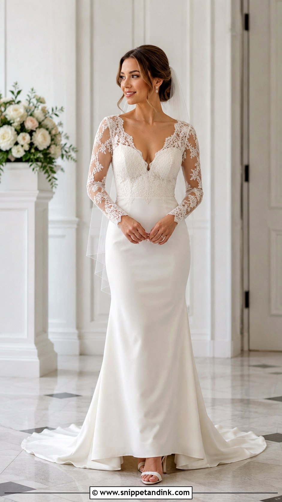 Petite Wedding Dress With Long Sleeves - Snippet and Ink - 30 Wedding Dress for Short Women Ideas